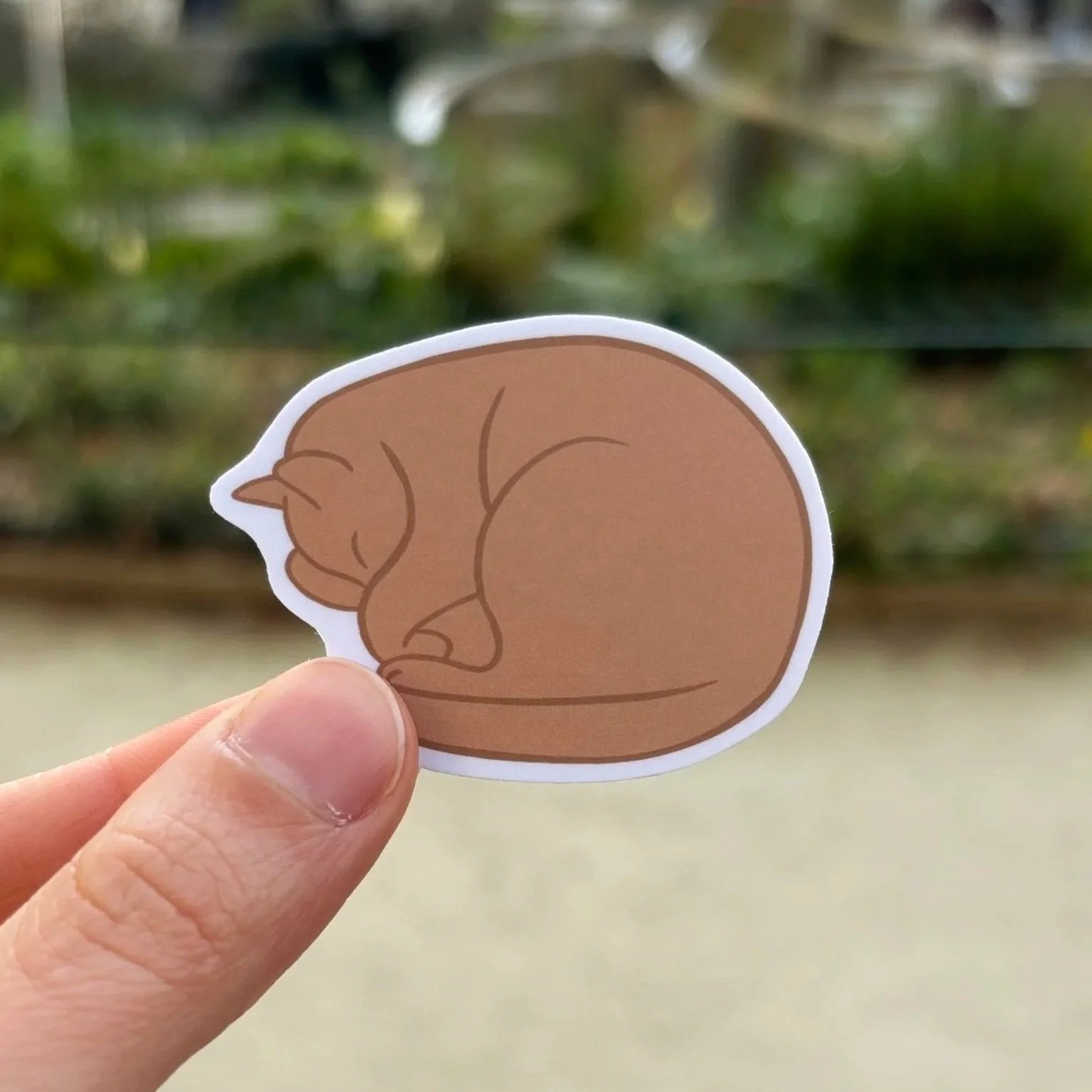 Sticker Chat marron