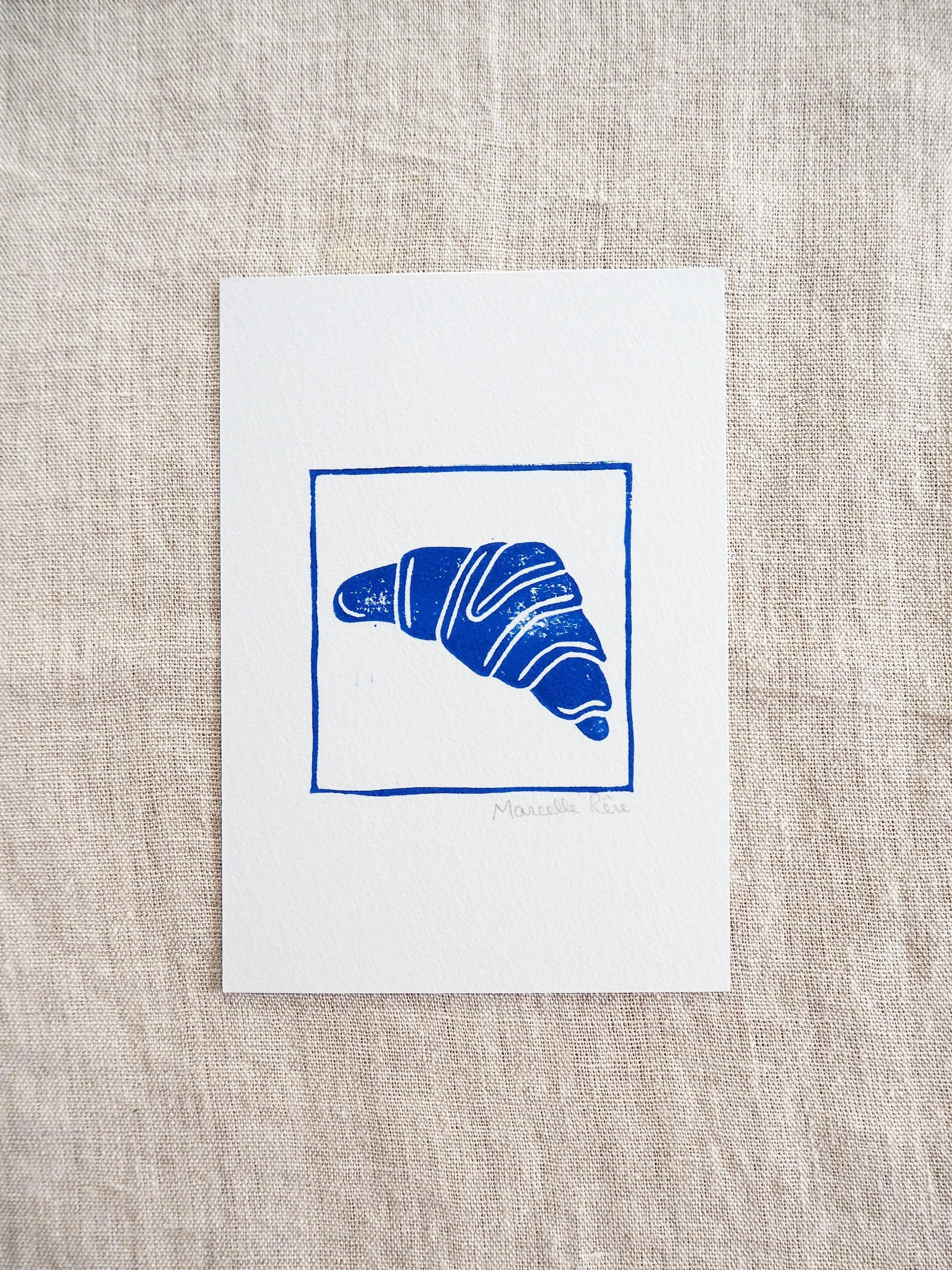 Linogravure Le croissant
