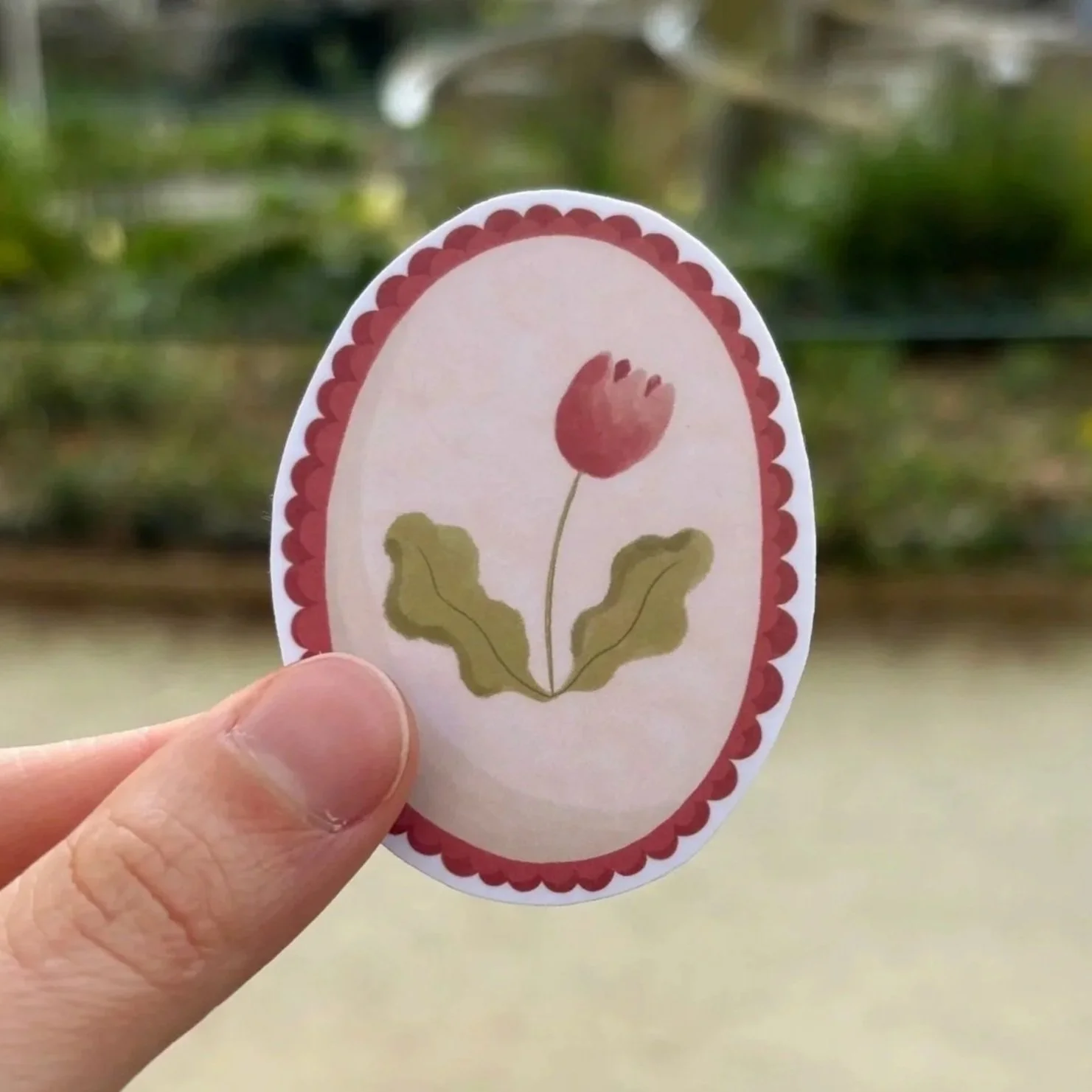 Sticker Médaillon tulipe