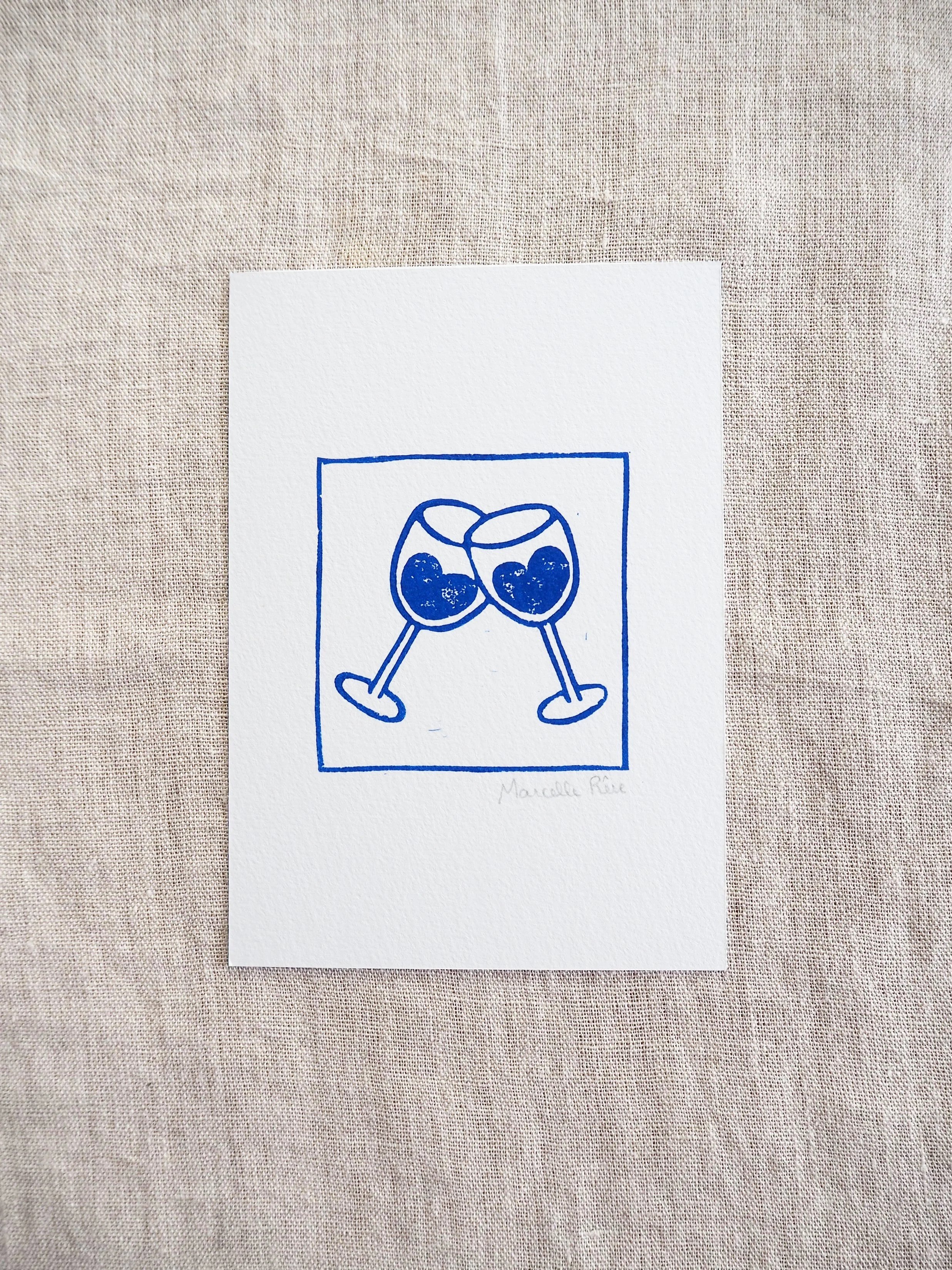 Linogravure Tchin !