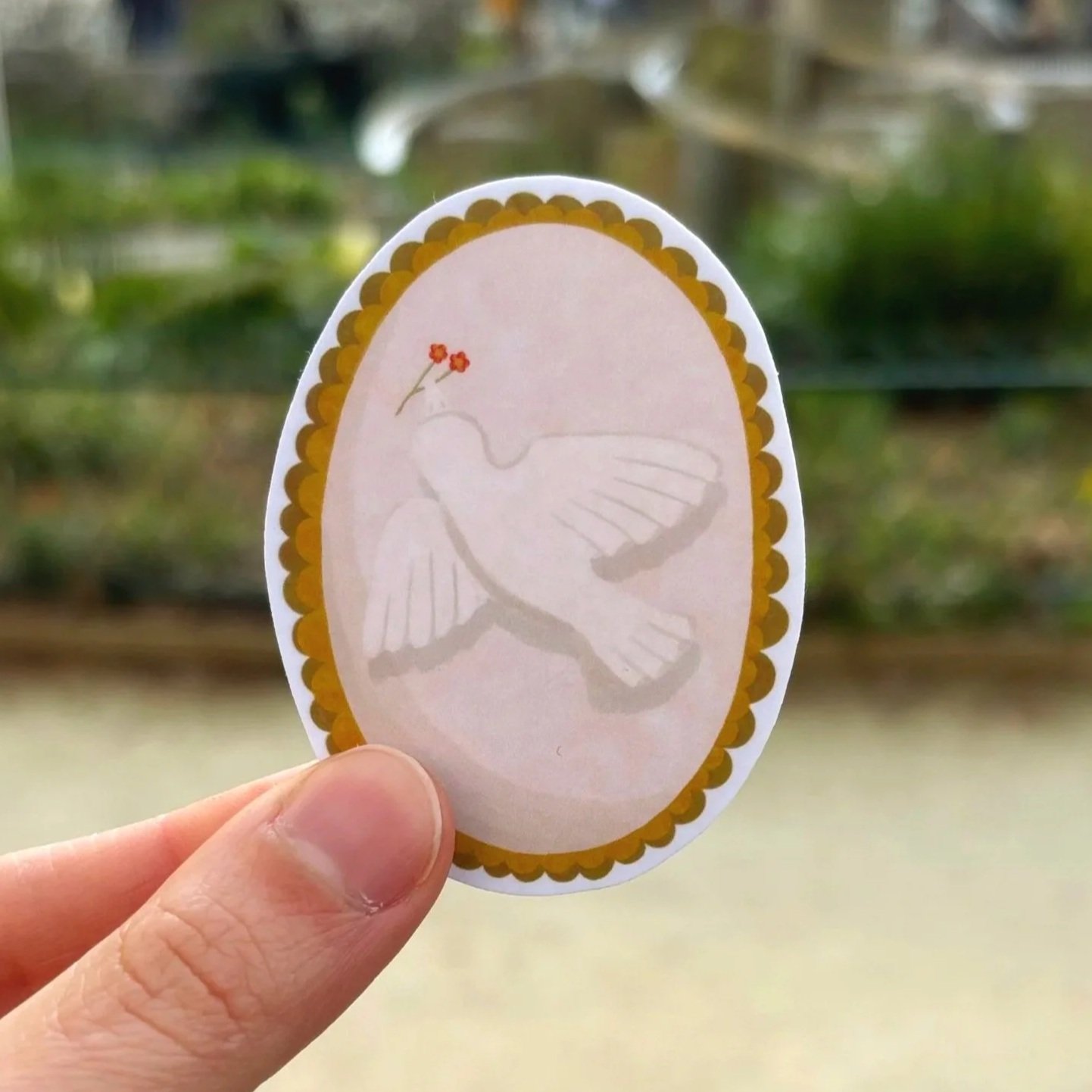 Sticker Médaillon colombe
