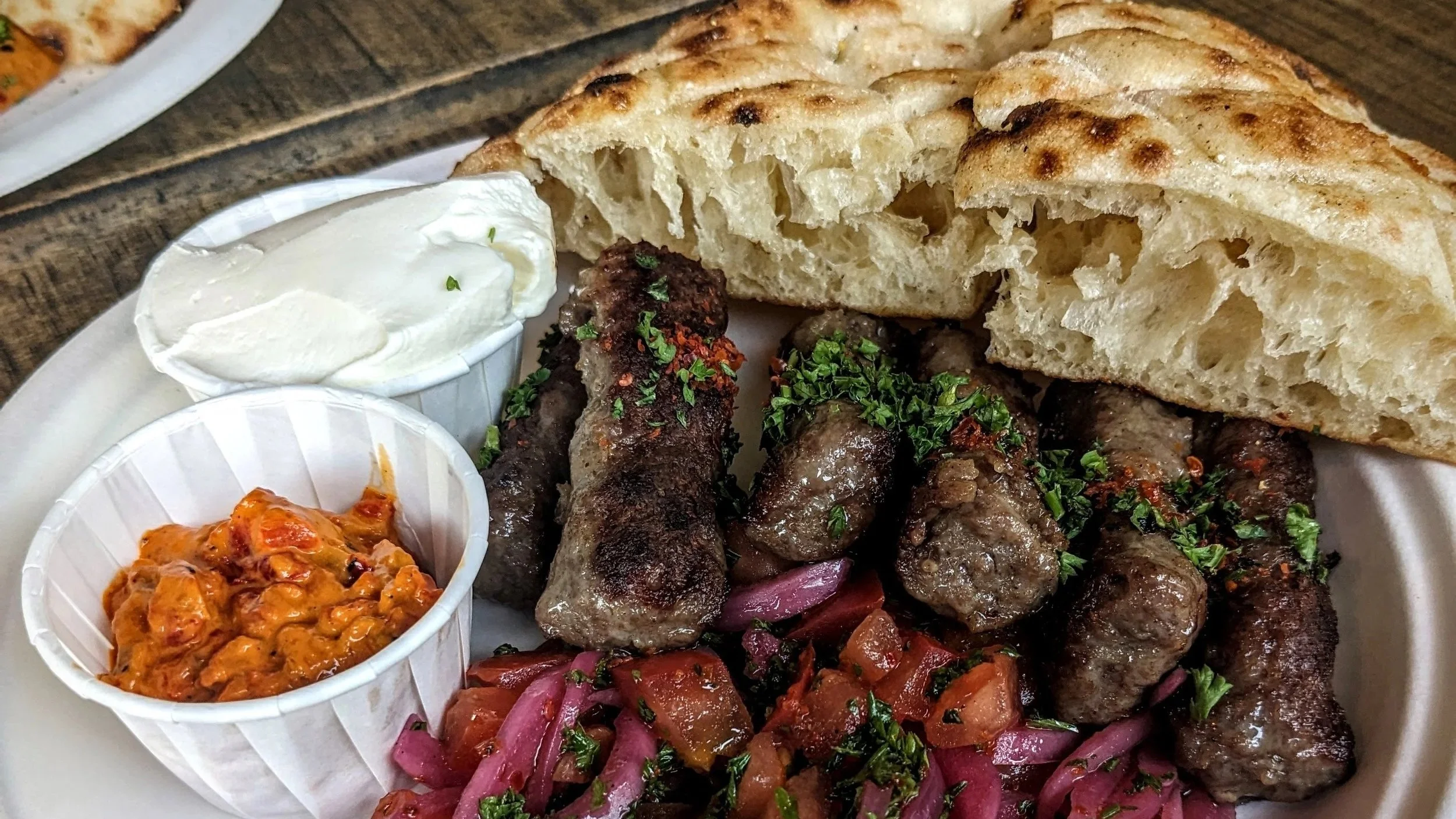 Cevapi and lepinja bread