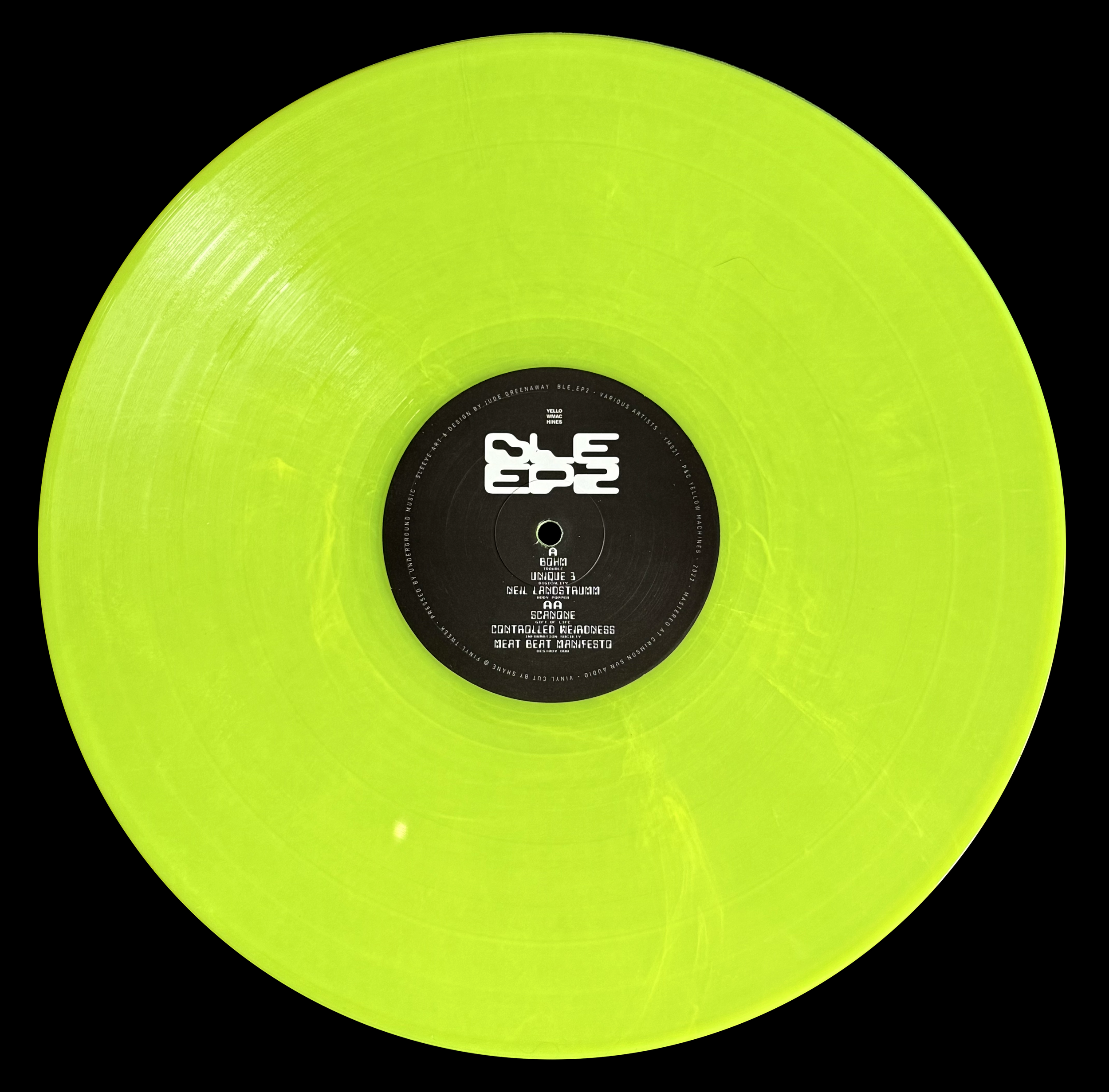 YM021_BLE​-​EP2_Various Artists (Fluorescent Yellow / Green Vinyl)