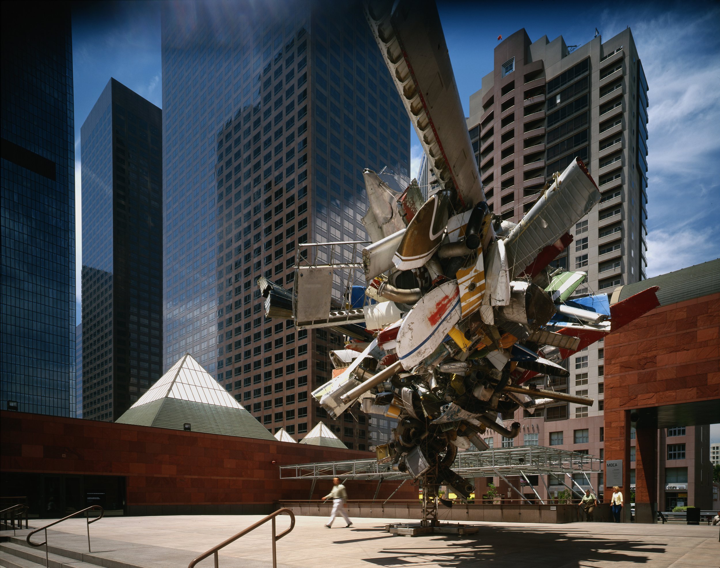   Chas’ Stainless Steel, Mark Thomson’s Airplane Parts, about 1,000 lbs. of Stainless Steel Wire & Gagosian’s Beverly Hills Space at MOCA,   
2002
Museum of Contemporary Art, Los Angeles, CA