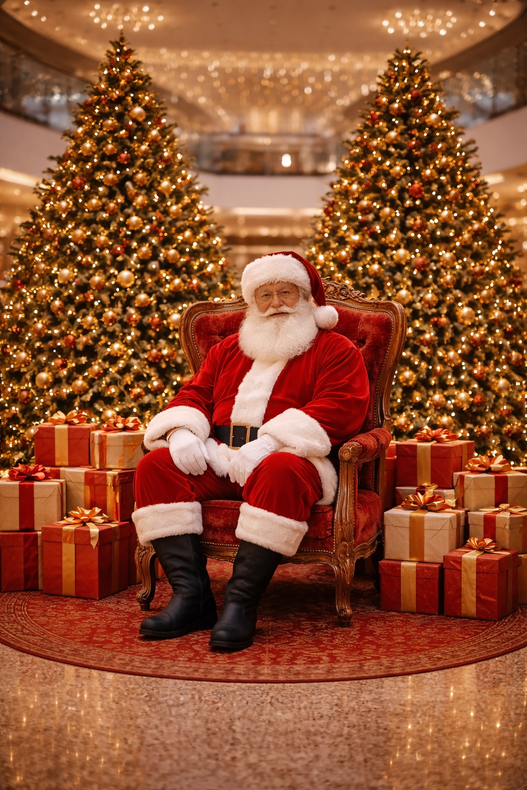 Photo of a Santa in a mall for Santa Photo in Canada