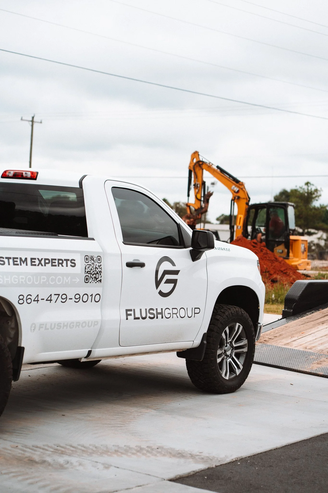 Flush Group diagnostic vehicle equipped for GPR and camera inspection services in South Carolina