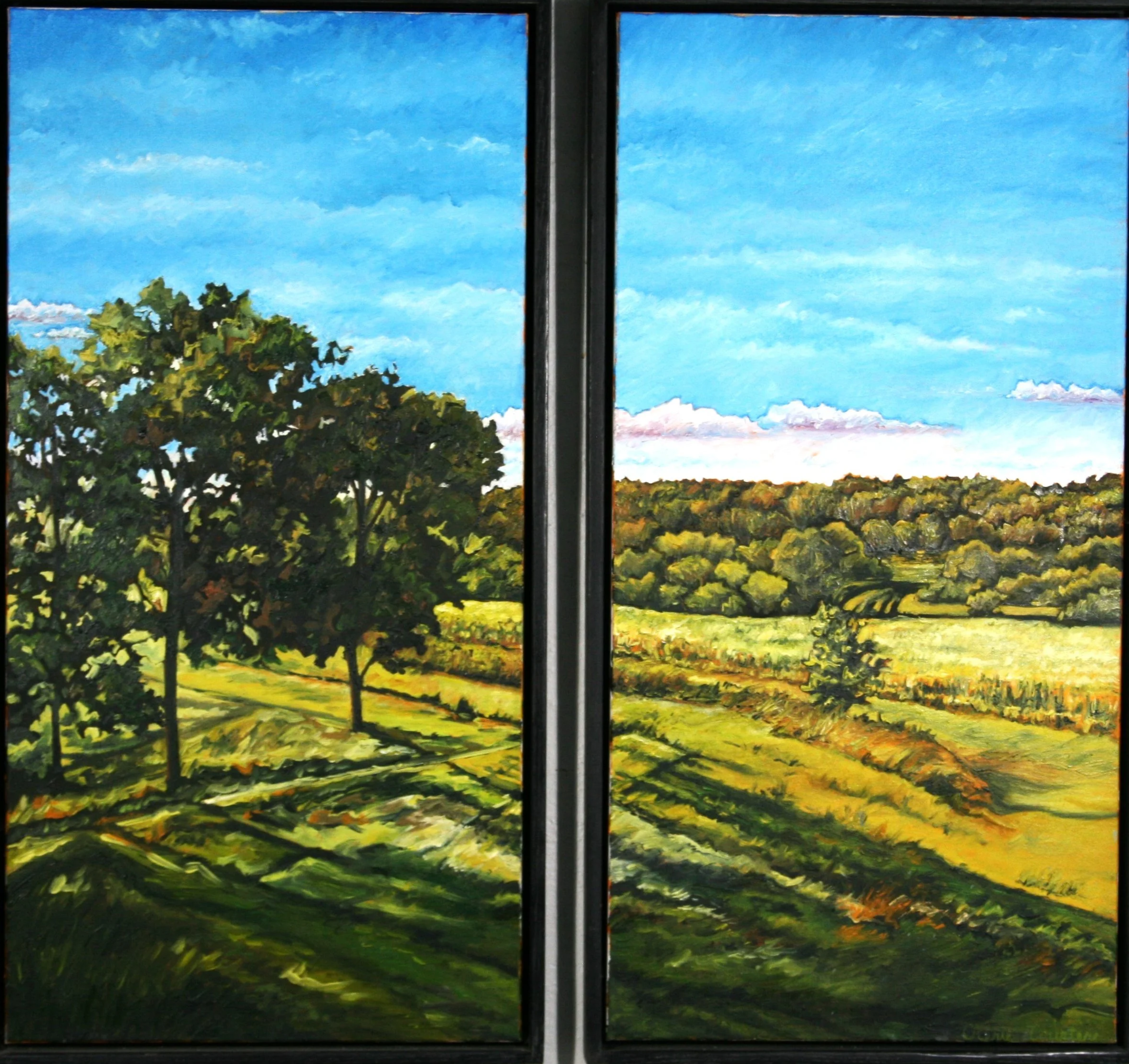   South of Wanata   Oil on canvas 36"x18" & 36"x18"  $1450