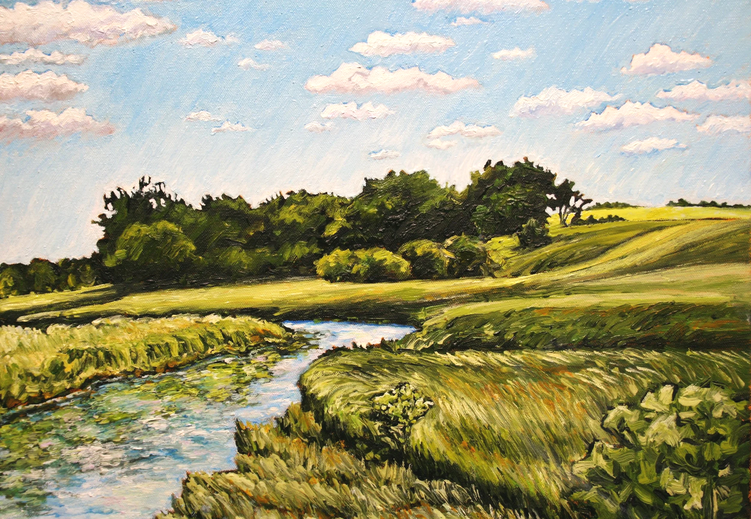  Buck Run South View   Oil on canvas 16"x20"
