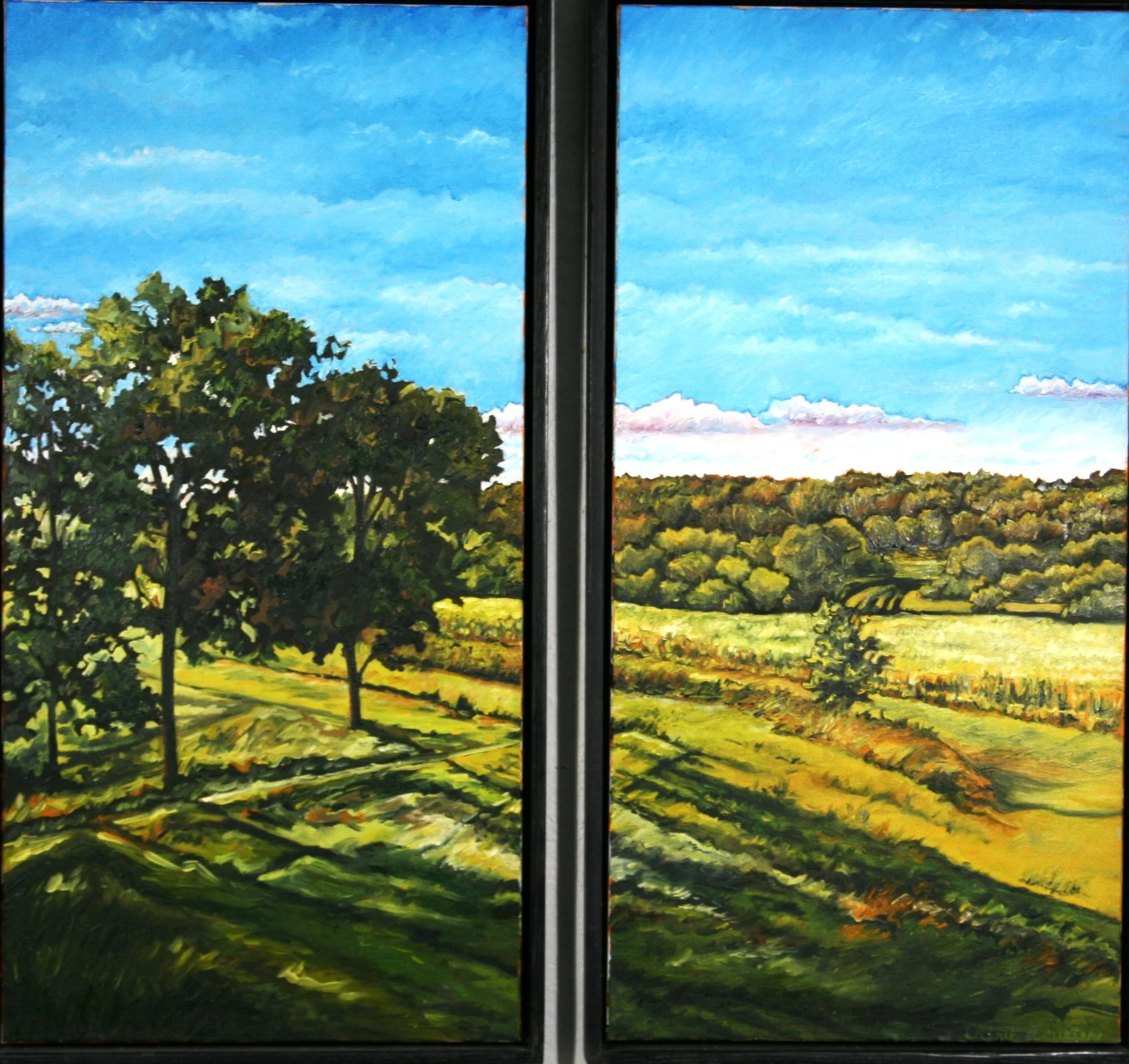   South of Wanata   Oil on canvas 36"x18" & 36"x18"  $1450