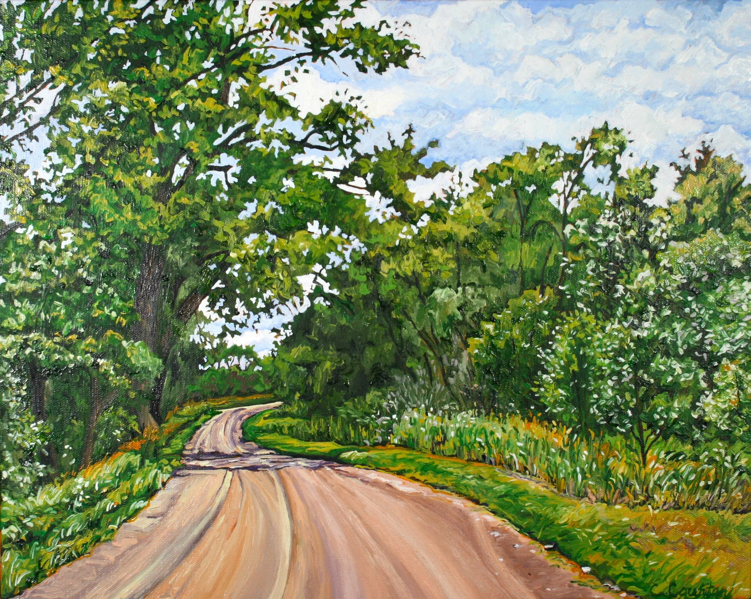   Twin Lakes Road #2   Oil on canvas 16"x20"  $475