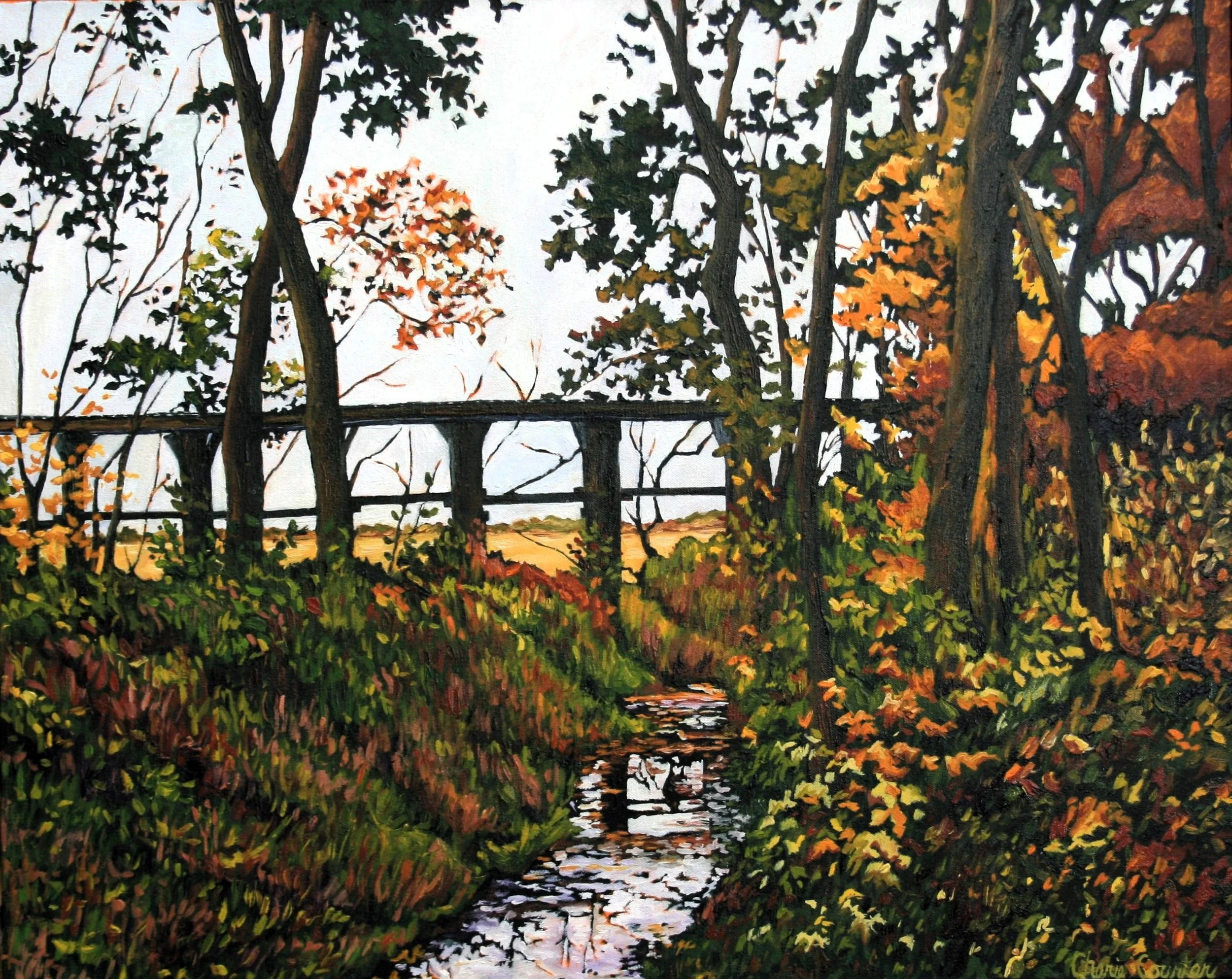   Poland Park Trestle   Oil on canvas 24"x30"  $800