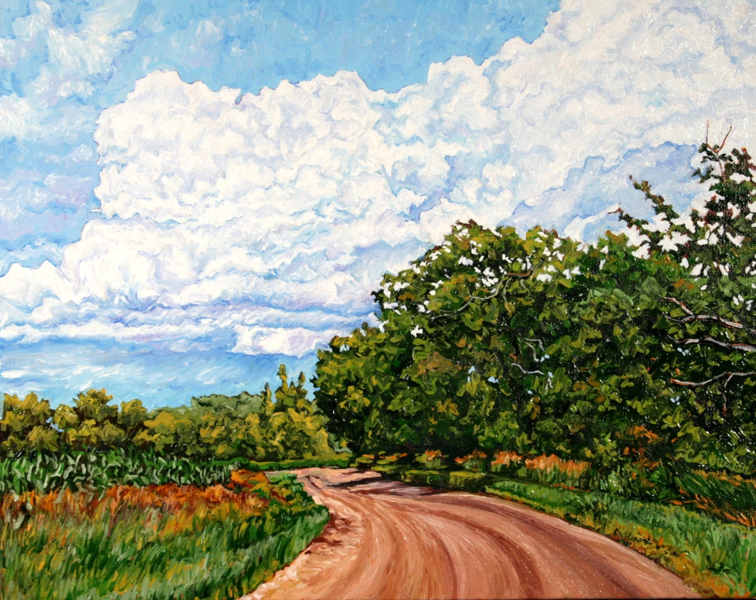   Twin Lakes Road   Oil on canvas 16"x20"  $475