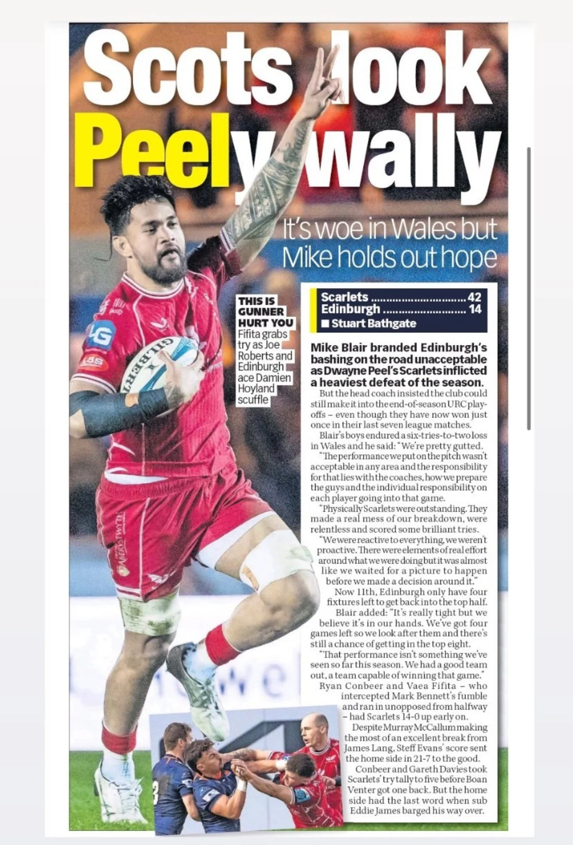 Scarlets beat Edinburgh