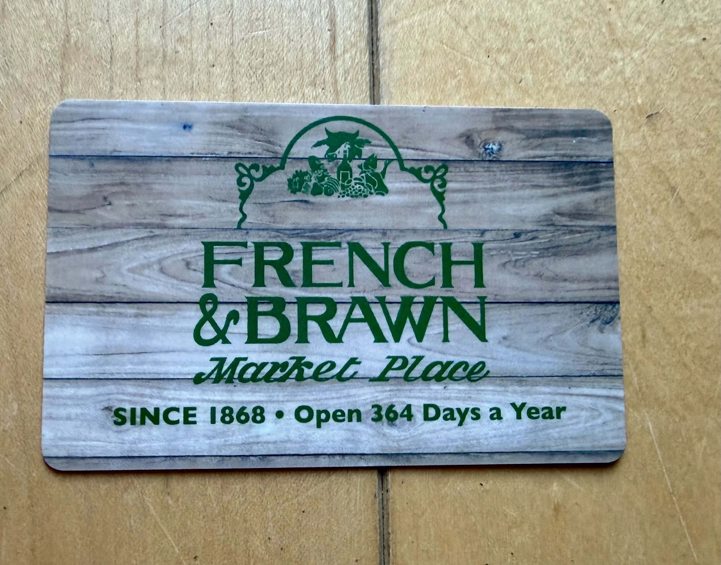 French and Brawn Gift Card - $25

SILENT