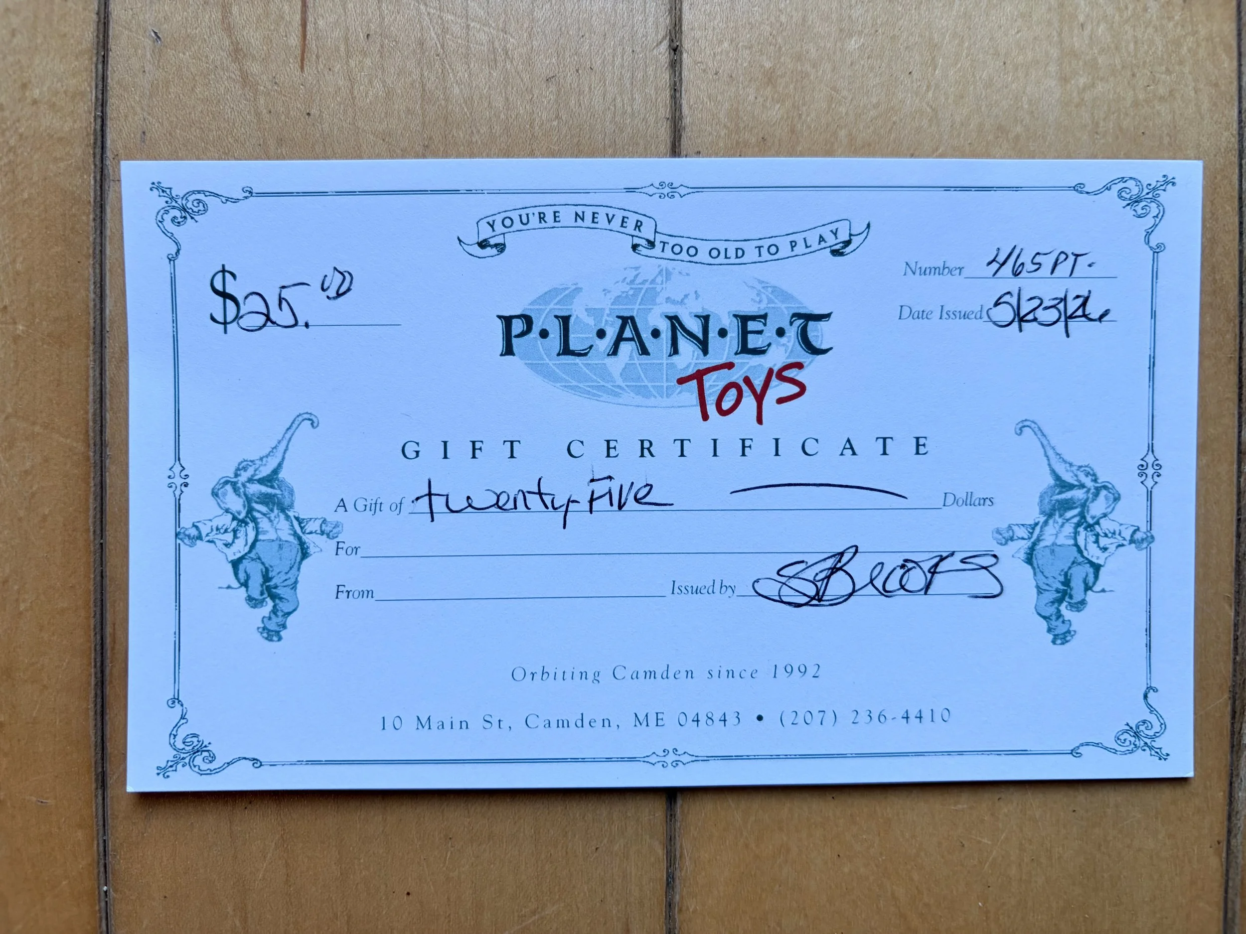Planet Toys Camden Gift Card - $25

SILENT