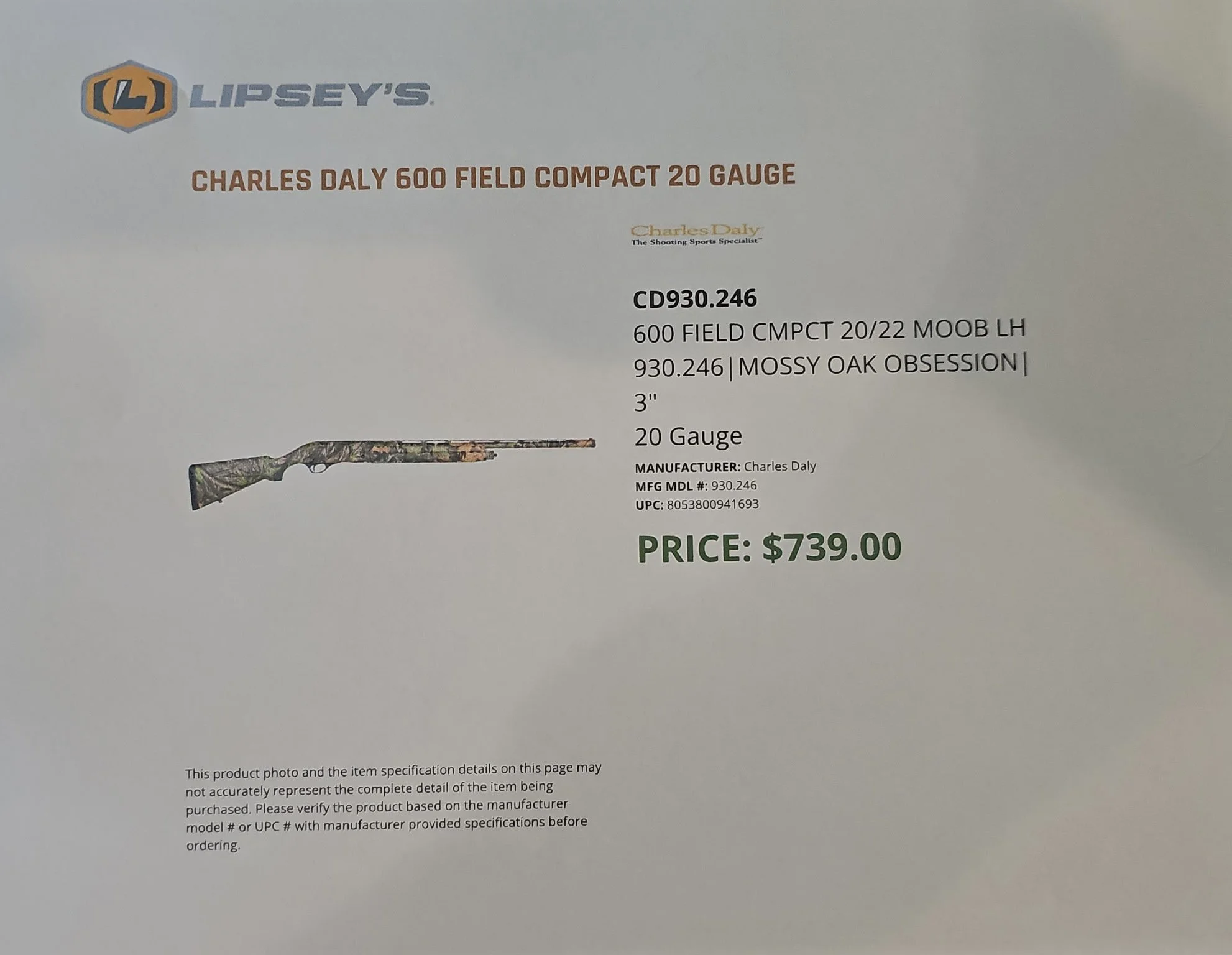 Charles Daly 600 Field Compact 20 Gauge Shotgun

LIVE

(Winner will be 18+ with valid ID - Must pass a background check at Lipsey's in Waldoboro)