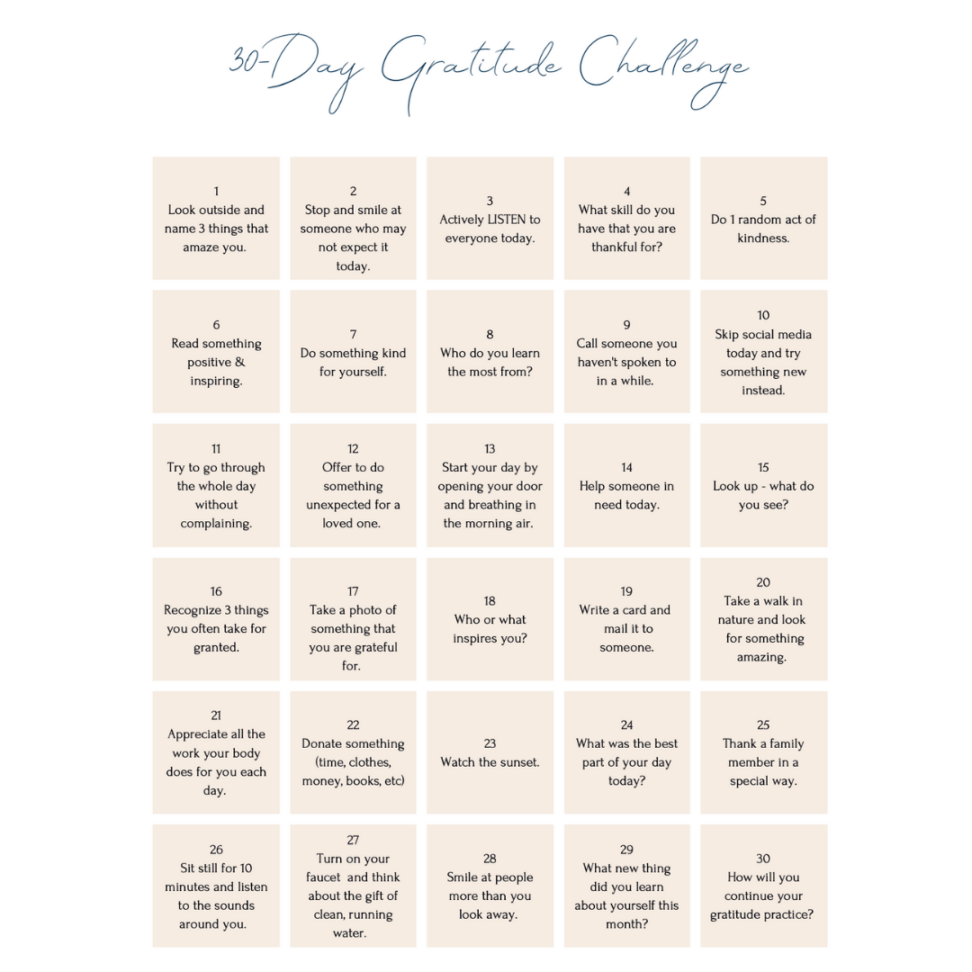 30-Day Gratitude Challenge