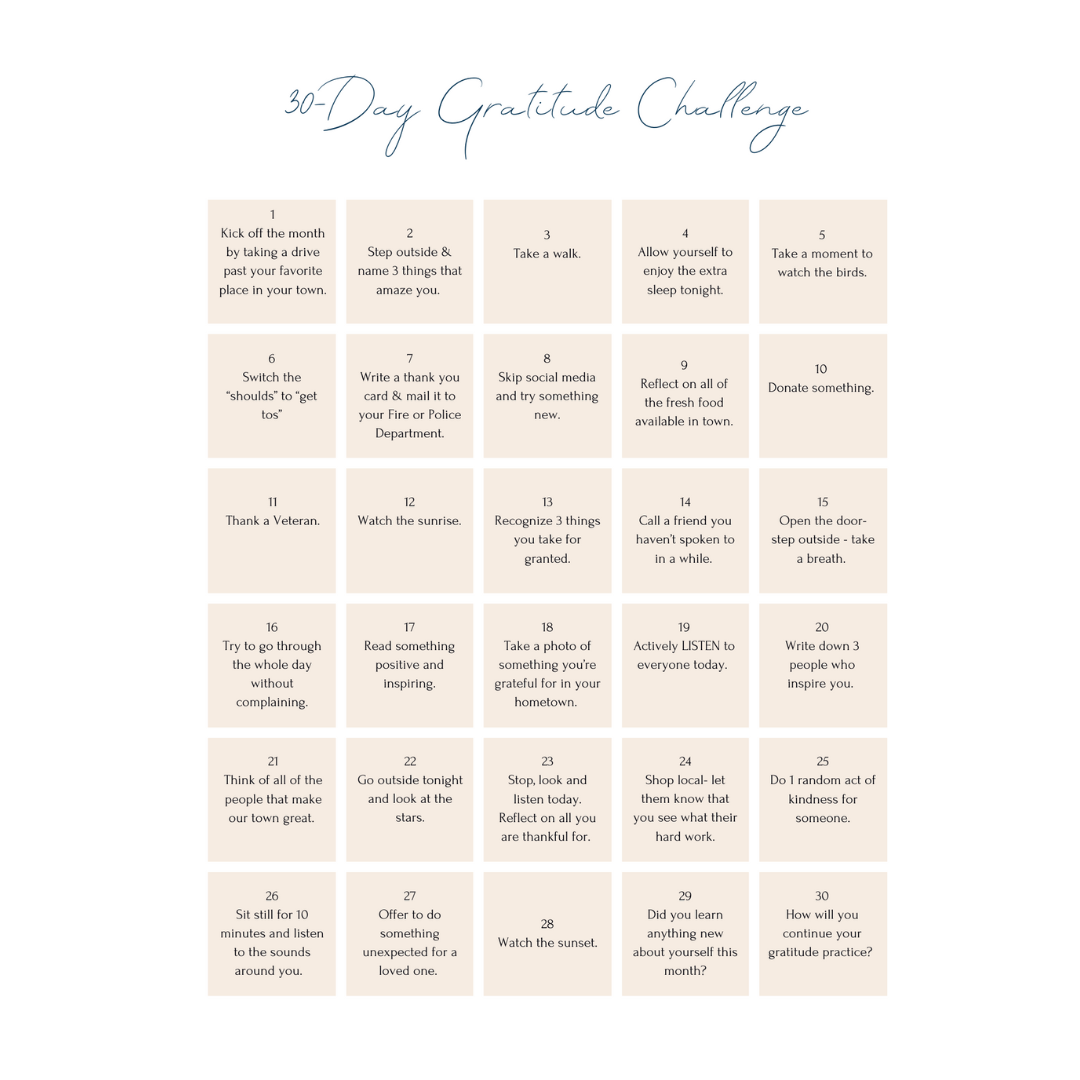 30-Day Gratitude Challenge