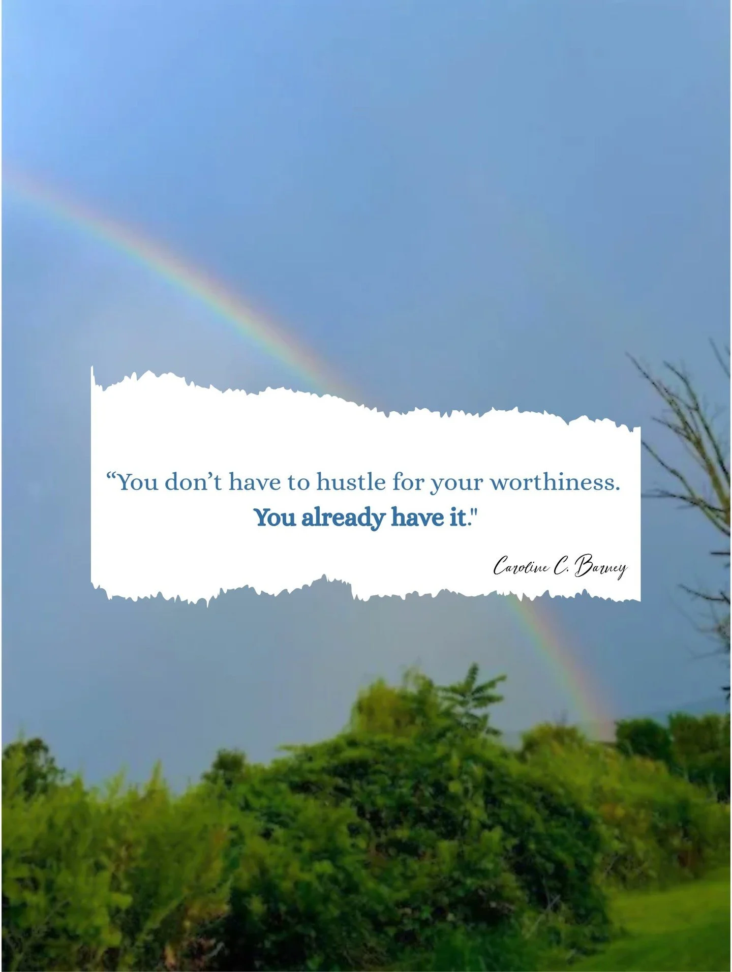 You don't have to hustle for your worthiness. You already have it.

Quote from 📖 CONNECTED (October 2026)

A lesson I keep coming back to, and one I think we all need to be reminded of every day: there is so much freedom in knowing you don&rsquo;t h