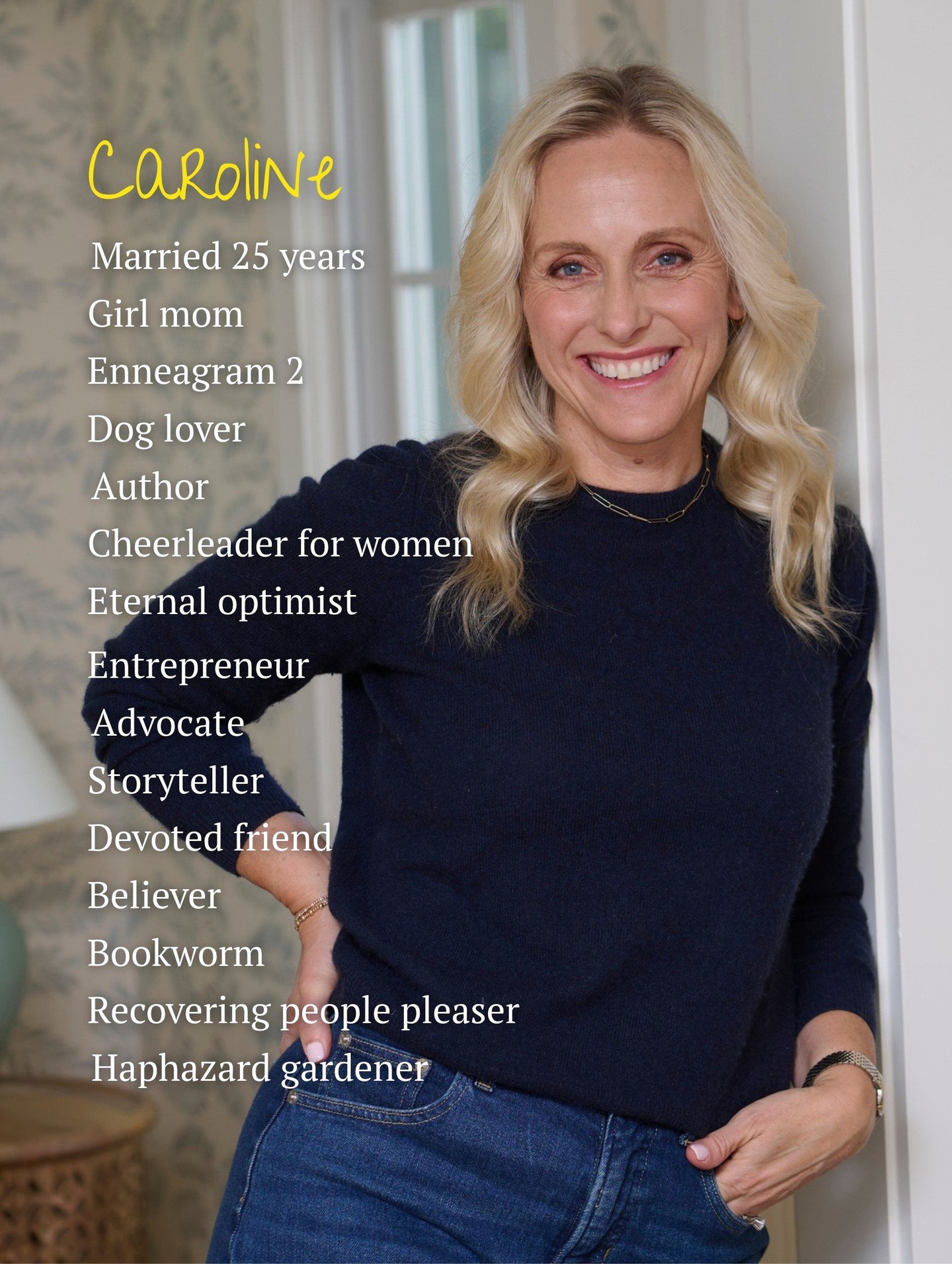 Have some new faces around here, so I thought I&rsquo;d introduce myself 👋🏼

I&rsquo;m Caroline, mom, wife, friend, and all of the other things that come along with being a woman in the middle of life. 

I run my own business and write and speak ab