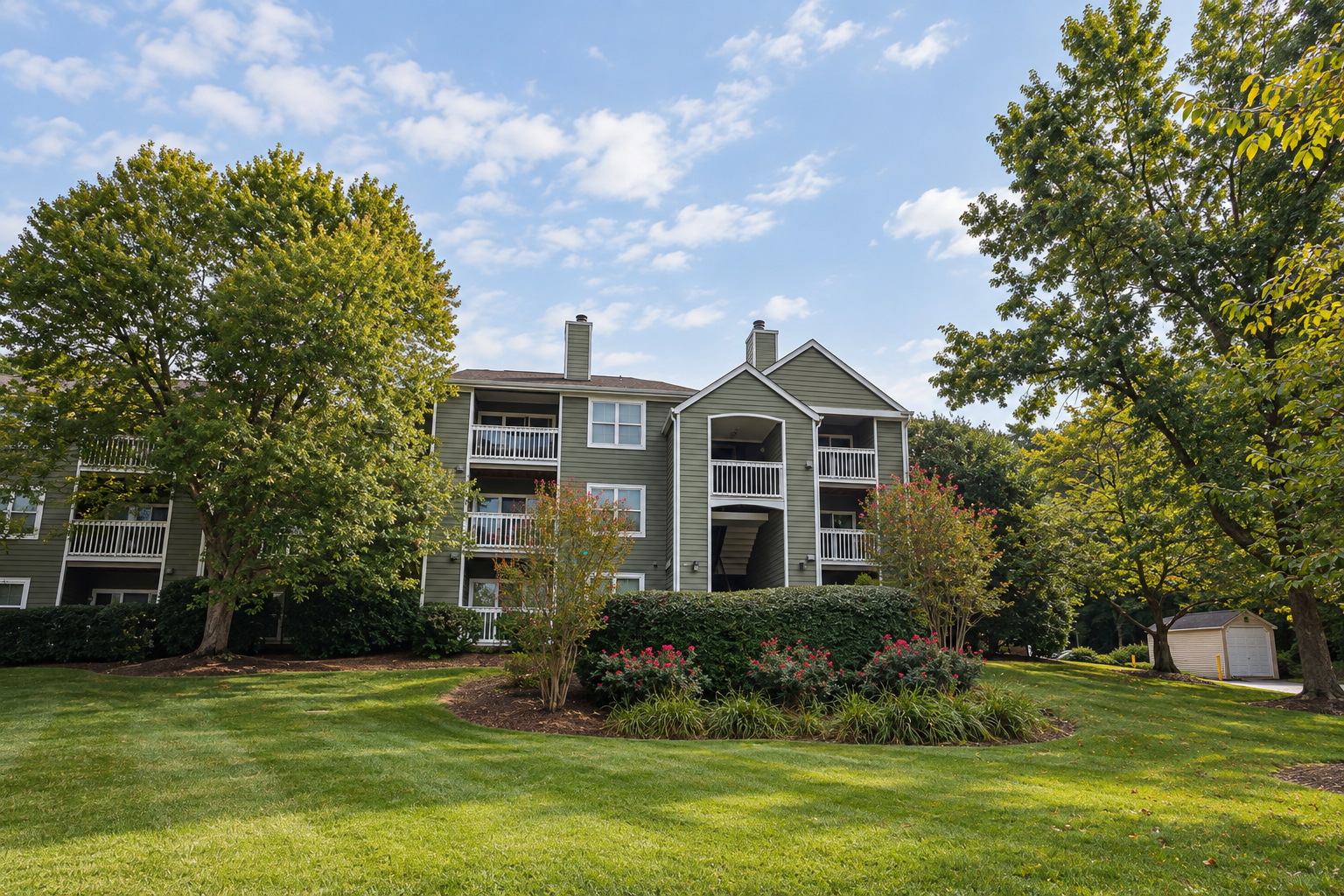 Exterior of Crossings at White Marsh Apartments 