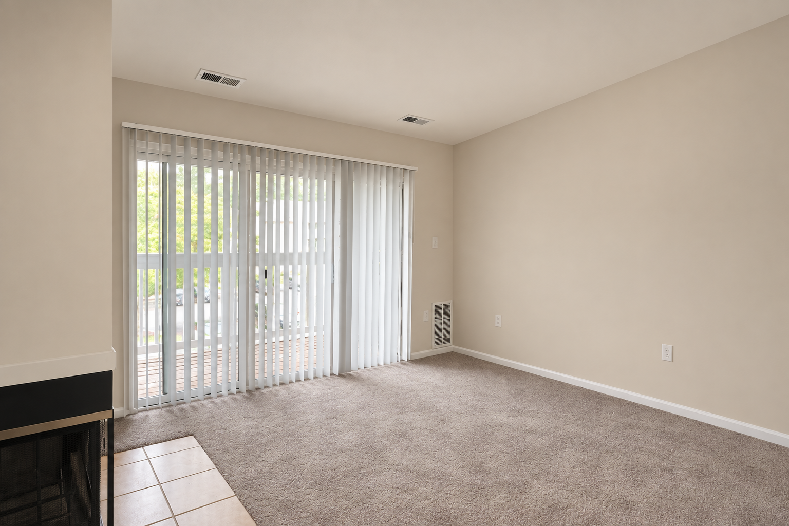 Apartment living space at Crossings at White Marsh