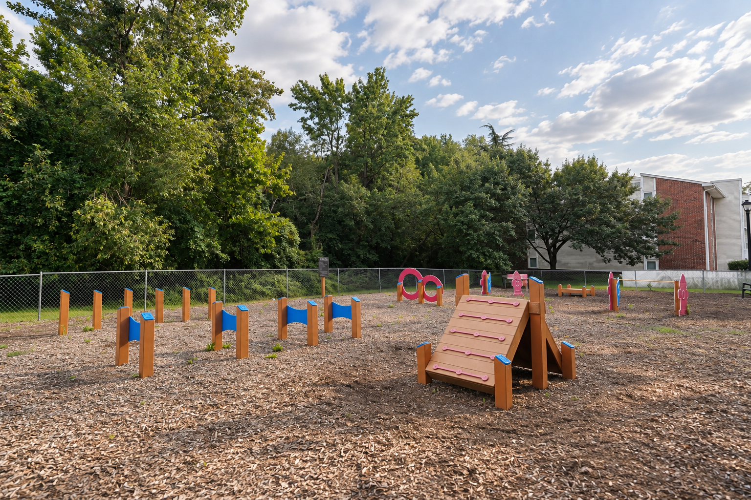 Resident dog park at Crossings at White Marsh Apartments
