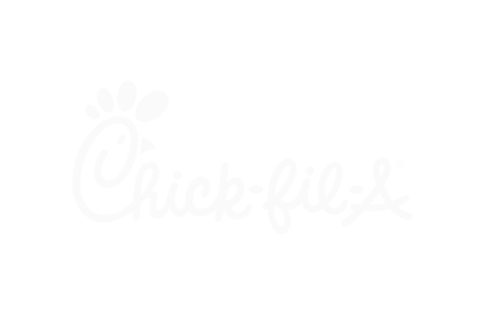 Chick-fil-A logo on a black background, featuring a chicken paw print above the stylized text.