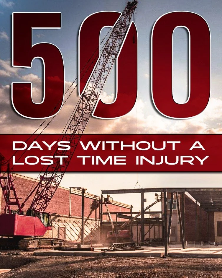 500 days without a lost time injury is no accident, it&rsquo;s the result of our people choosing to work safe every day.

This milestone proves that when our crews take ownership and our leaders provide the support, safety truly comes first! 

Follow