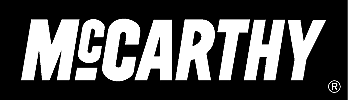McCarthy logo in white text on black background.