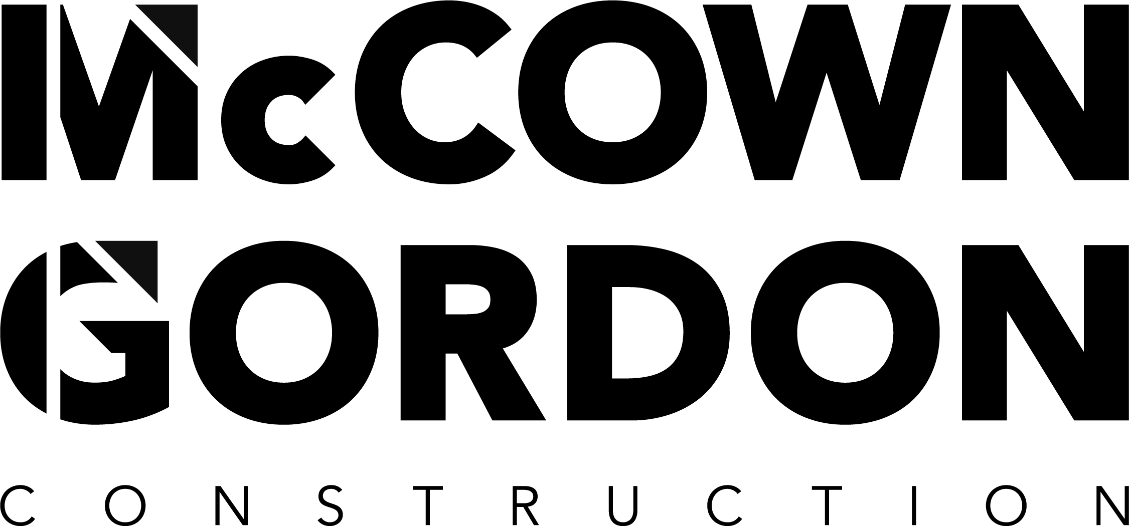 A black and white logo of McCown Gordon