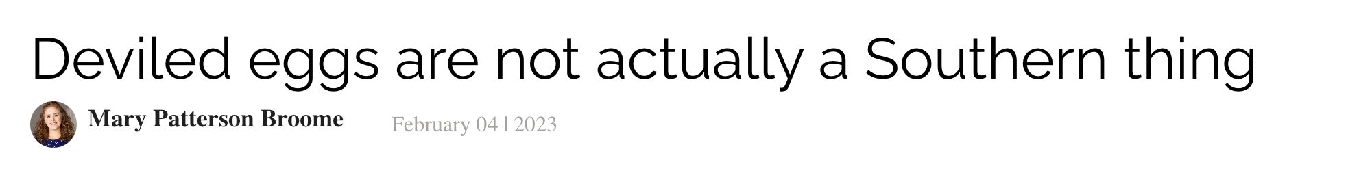 An article about deviled eggs