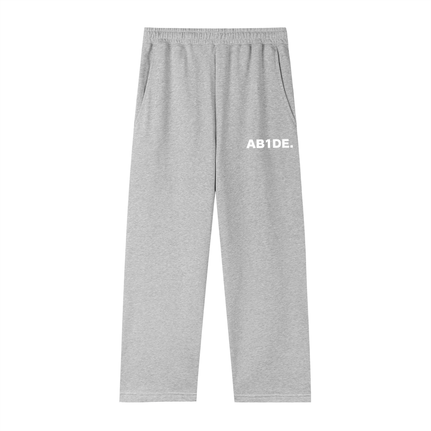 BASIC STRAIGHT LEG PANTS (FLOWER GRAY)