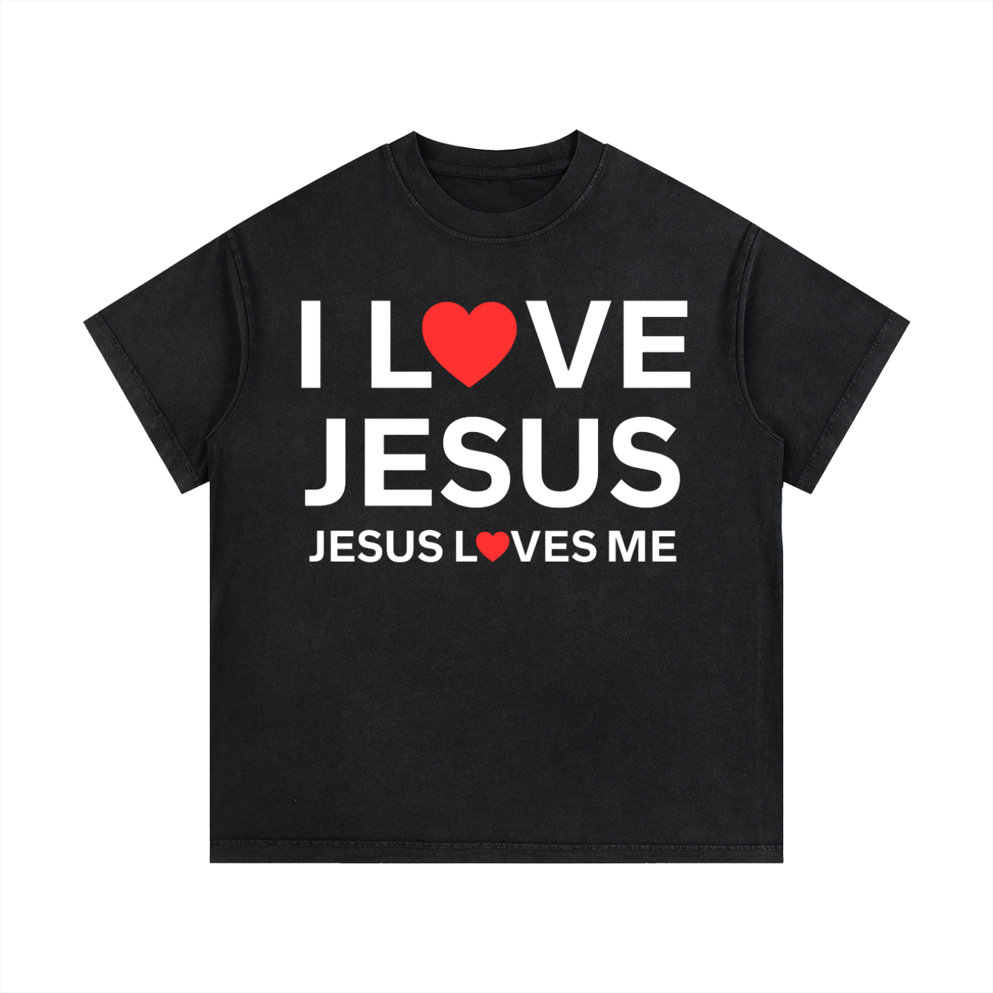 "I LOVE JESUS" T-SHIRT (BLACK)