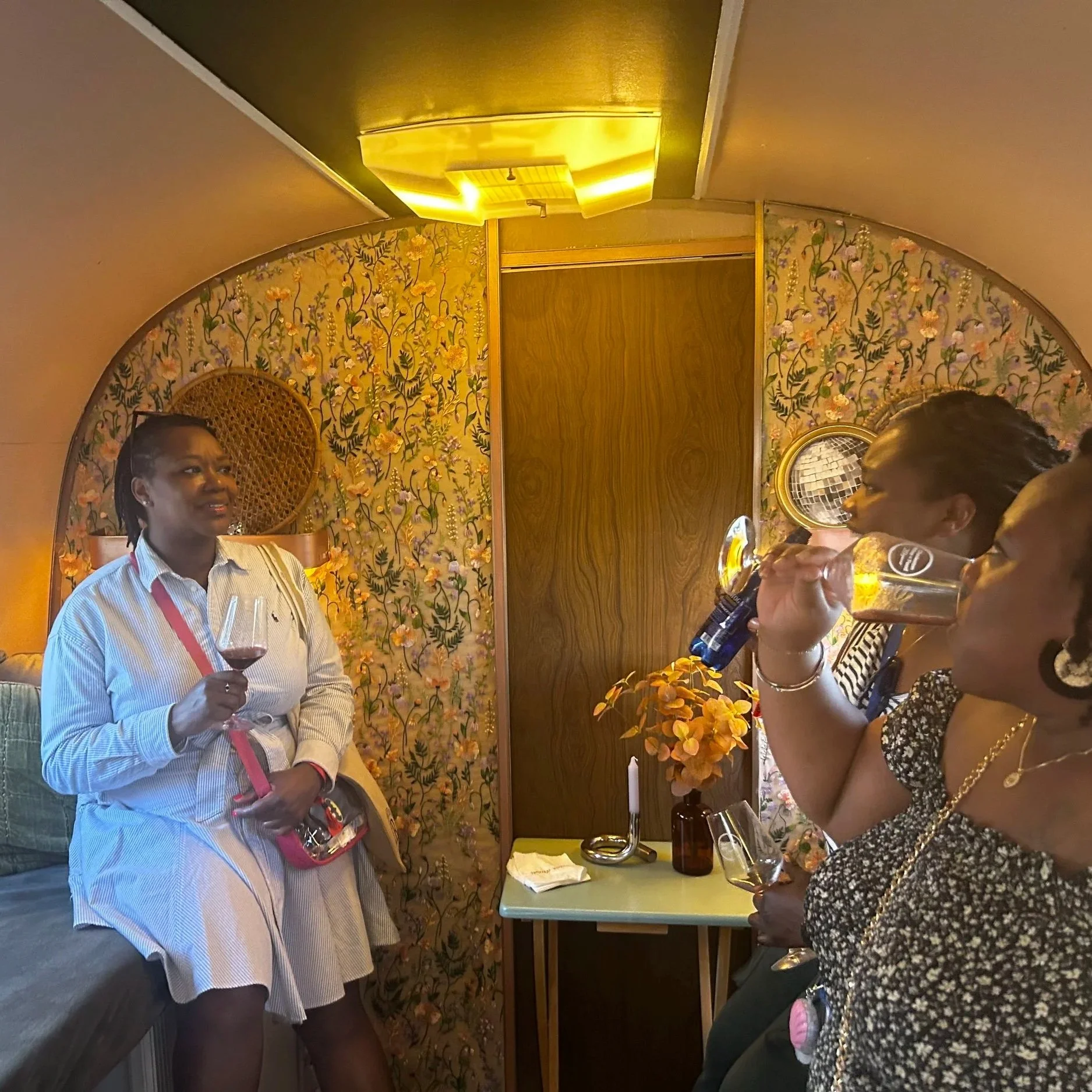 Backroom of the airstream lounge