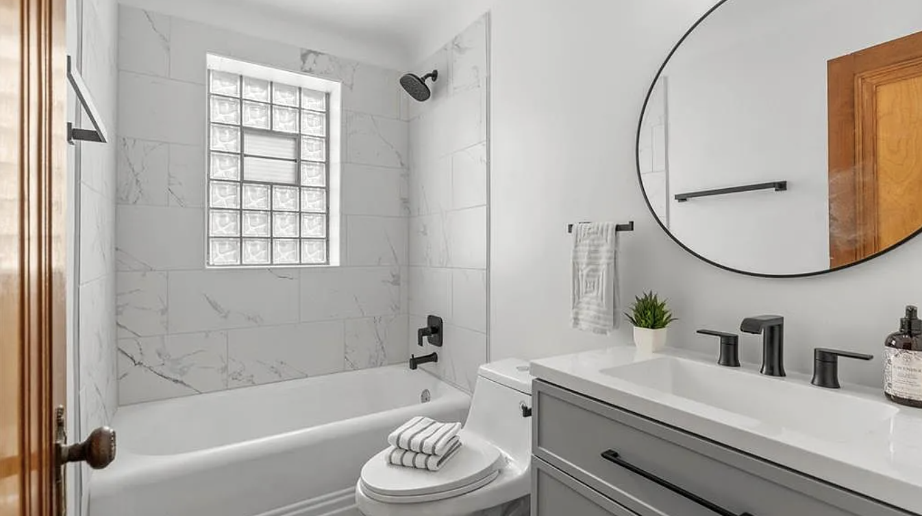 Shower Tile ~ Toilet ~ Vanity