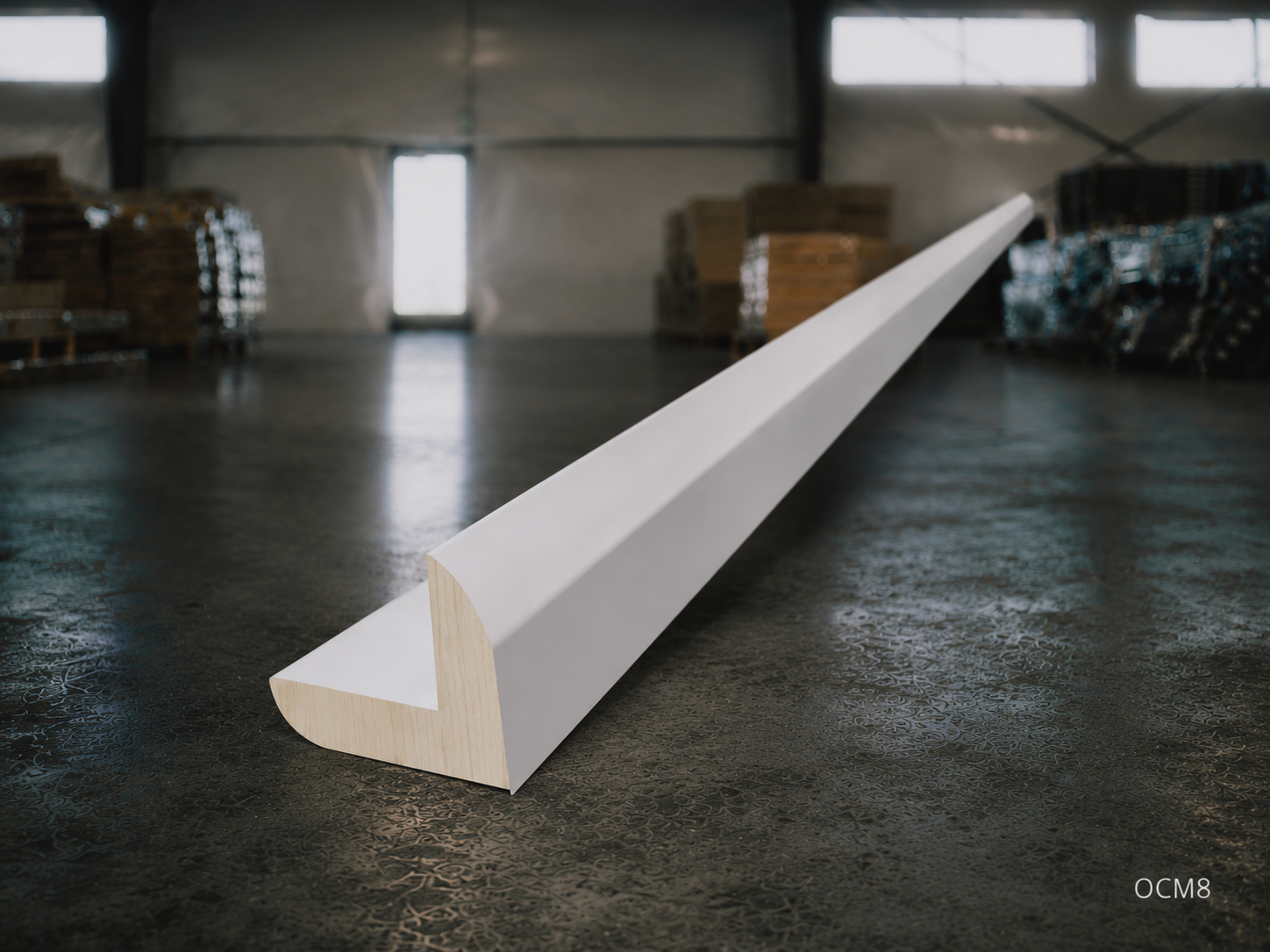 White Shaker RTA Moldings (OCM8) - 0.25"W x 96"H x 20"D