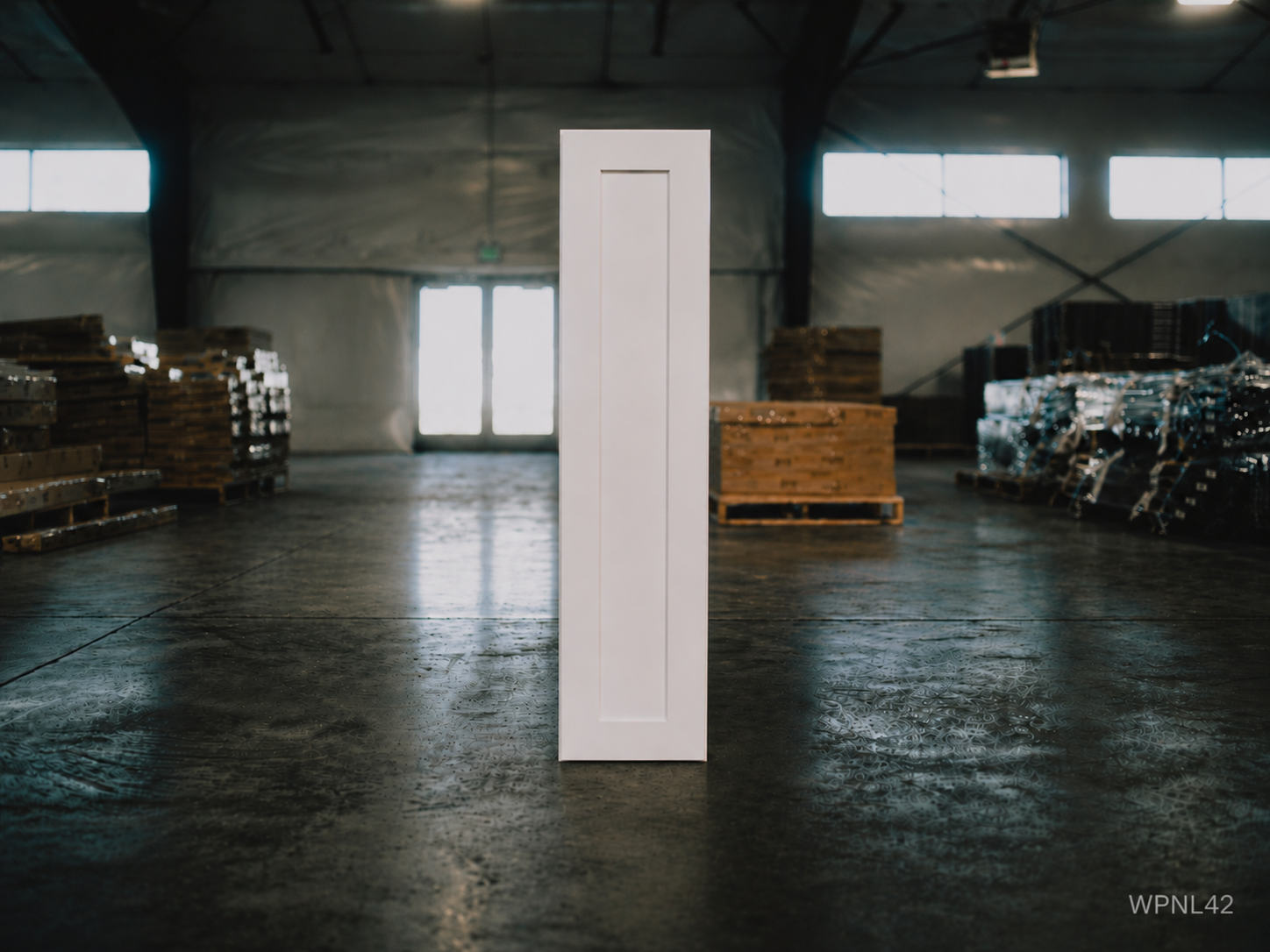 White Shaker RTA Paneling (WPNL42) - 12"W x 42"H x 0.25"D