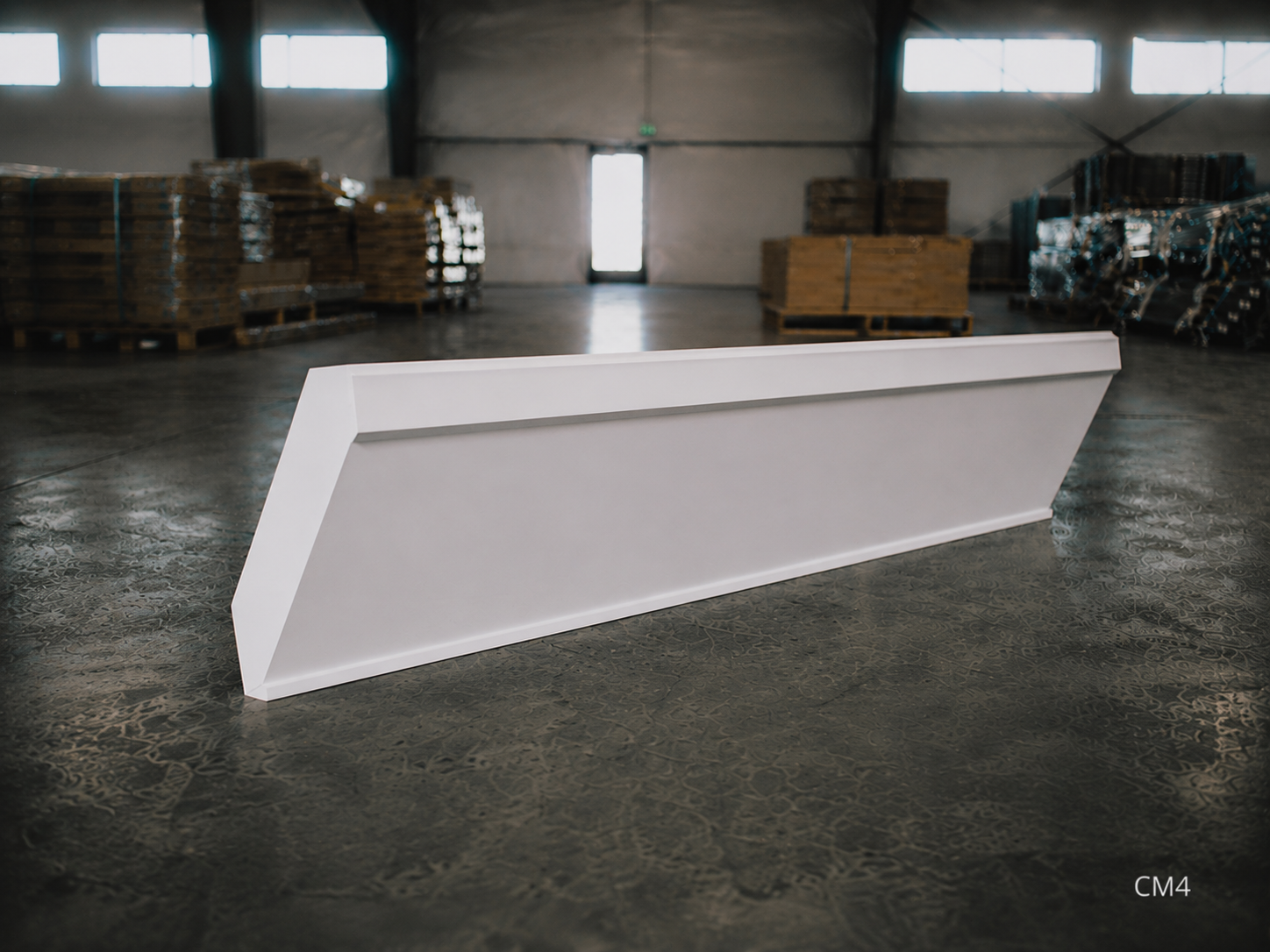 White Shaker RTA Royal Crown Molding (CM4) - 4"W x 96"H x 0.75"D