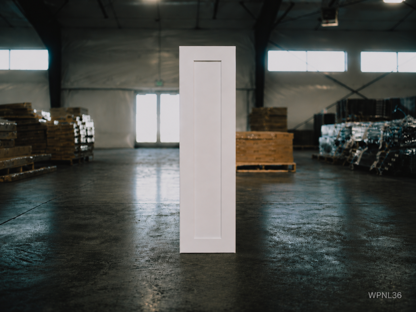White Shaker RTA Paneling (WPNL36) - 12"W x 36"H x 0.25"D