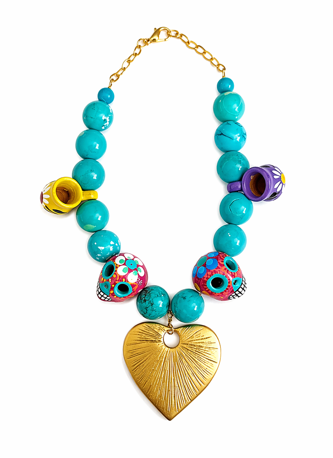 Collar Corazón Turquesa