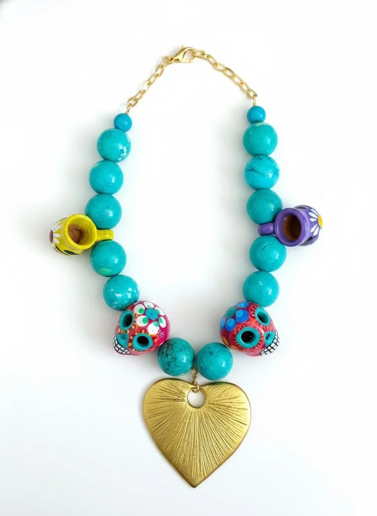 Collar Corazón Turquesa