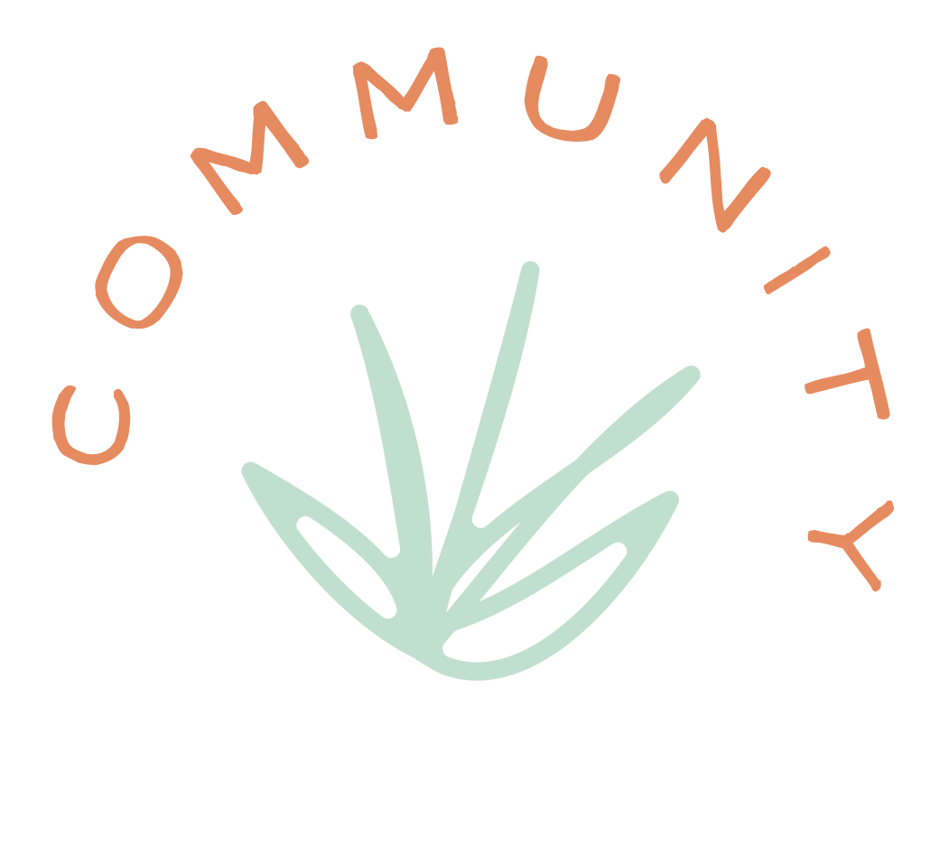 Community text around an agave illustration