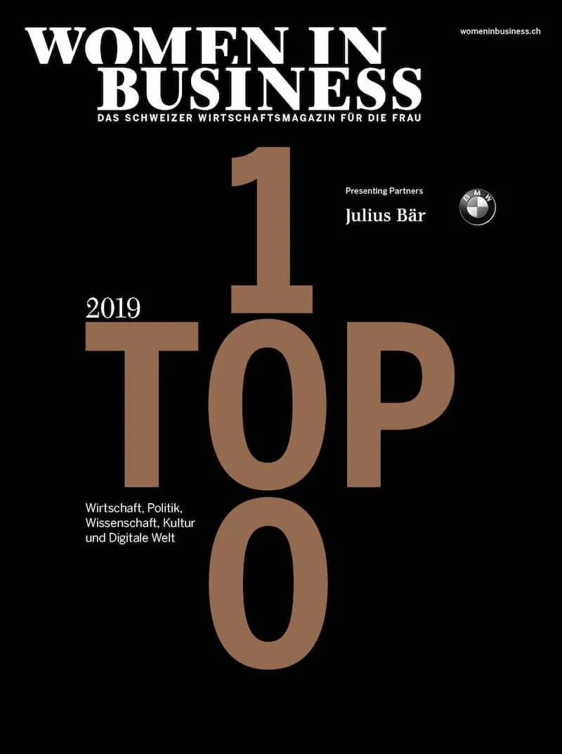 Cover einer Zeitschrift mit Titel "Women in Business".