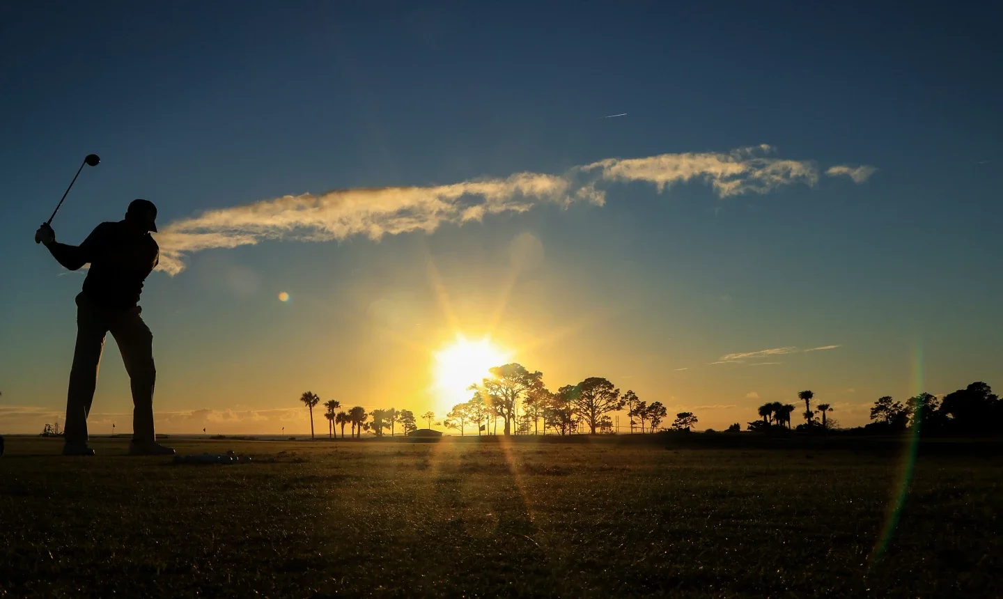 Golfing at Sunset in Arizona