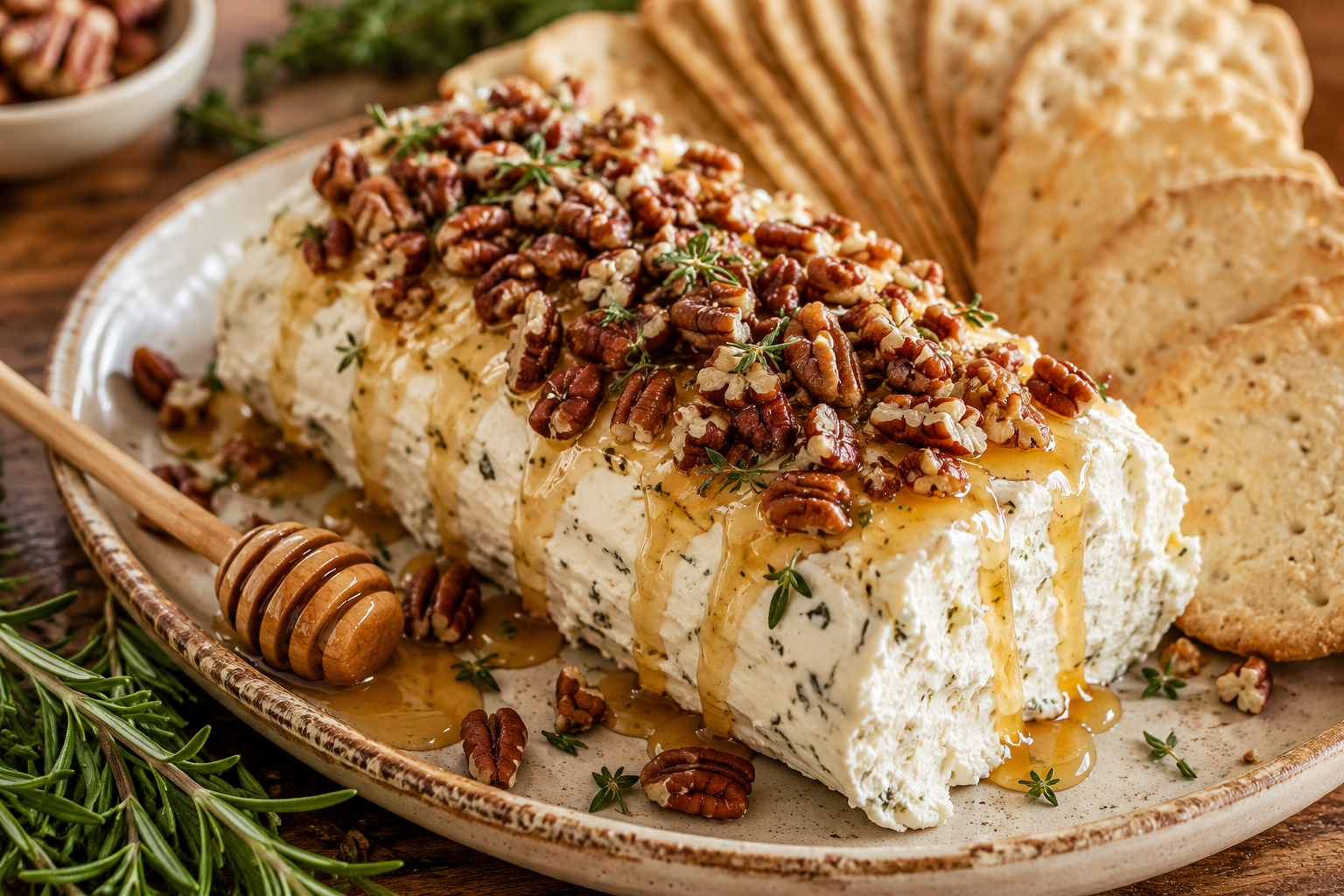 Whipped Boursin with Honey and Toasted Pecans