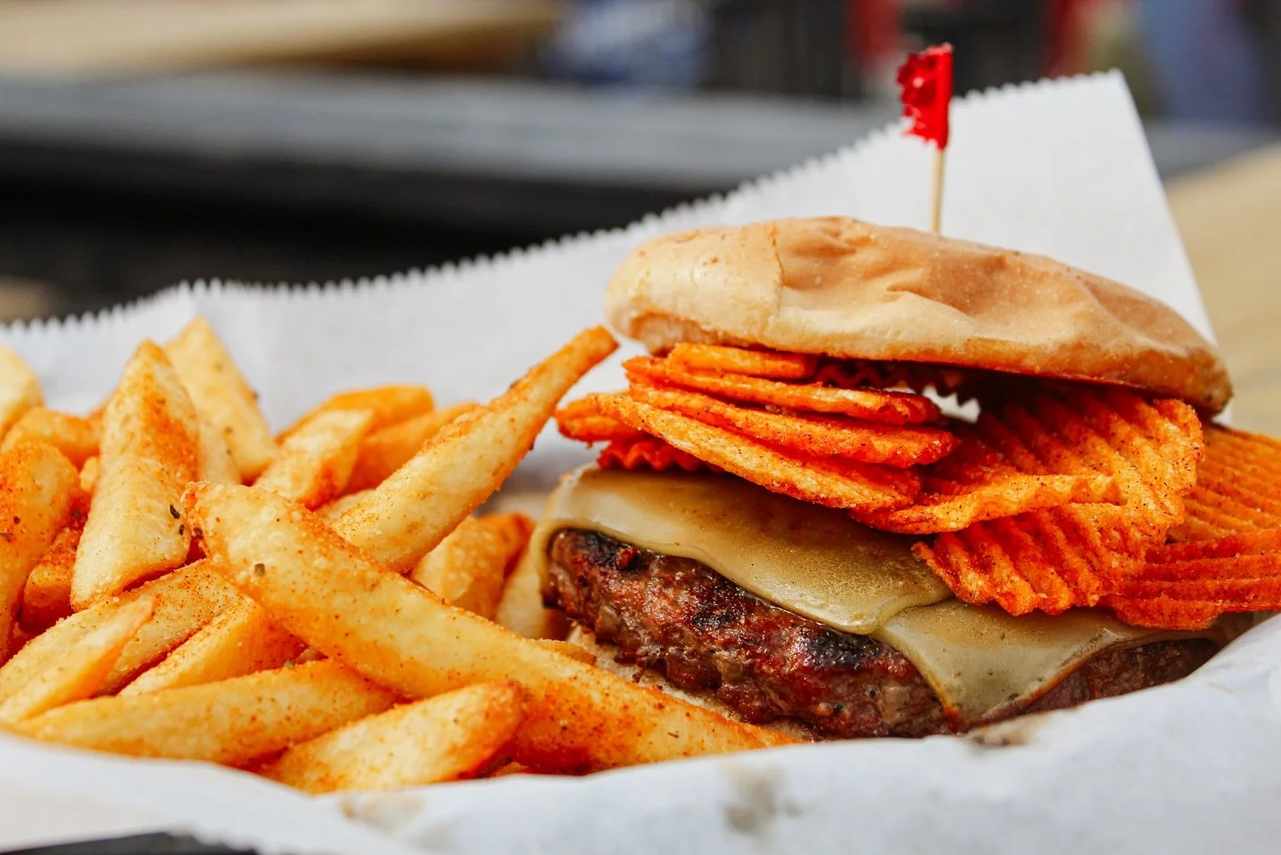 Behold, the 314 Burger. A perfectly cooked patty, melted cheese, garlic aioli and topped with @redhotriplets for a fiery punch to the palate 👌 

Paired with a stack of our Krack fries today for $13.14

⚜️ Toasted Ravioli $3.14
⚜️ Red Hot Buffalo Chi