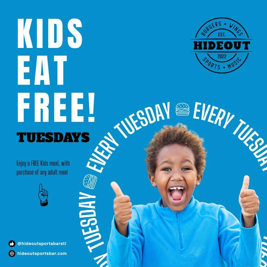 🌟 KIDS EAT FREE EVERY TUESDAY! 🌟 We've got Skee Ball, games, activities, tons  of TV's...and don't forget kid-approved food. They'll finally clear their plates 🙌