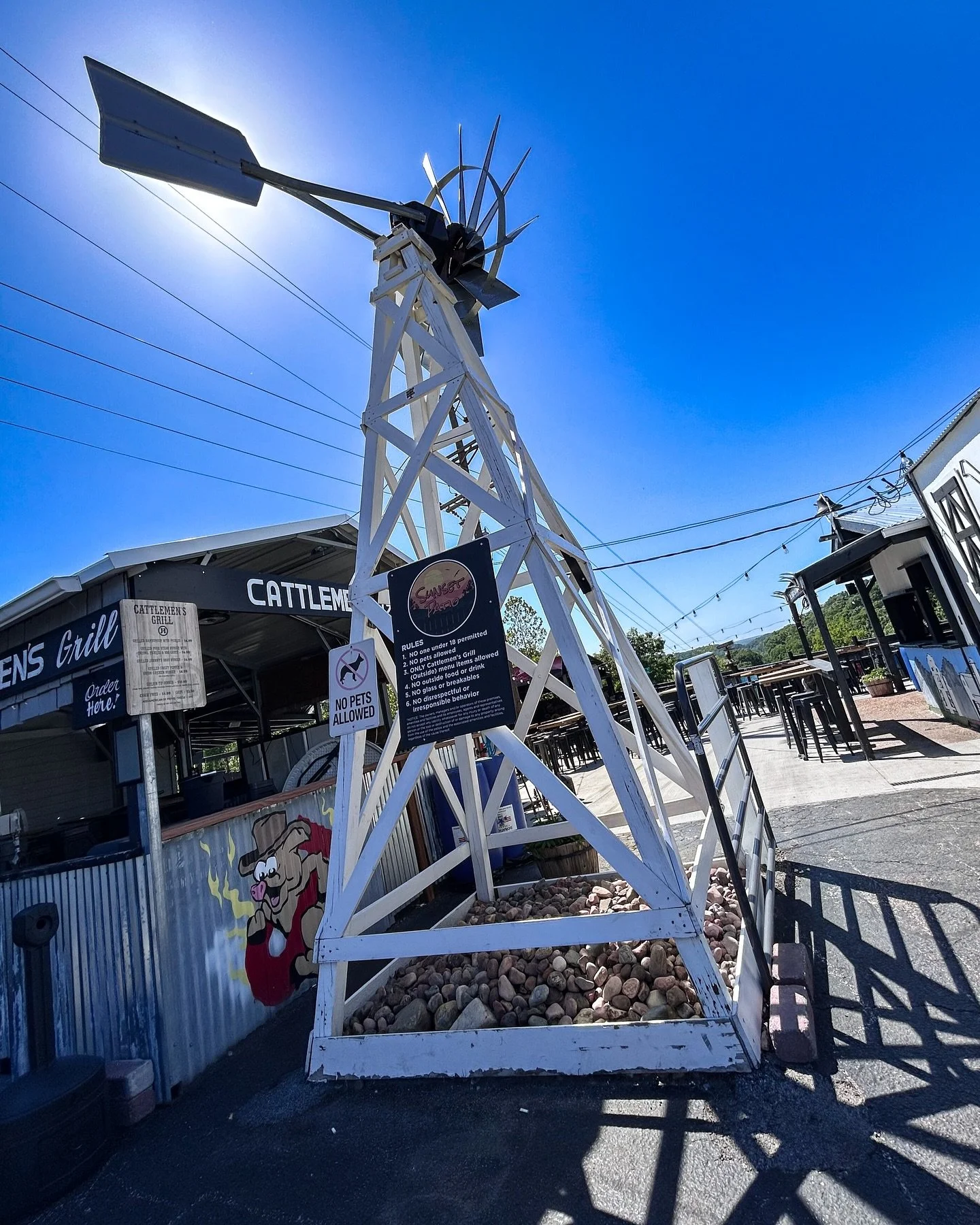Sunset Patio is ready for Summer 🌄🌌 We&rsquo;ll see you for live music, community events, great food, cold drinks and the best view in town ✌️