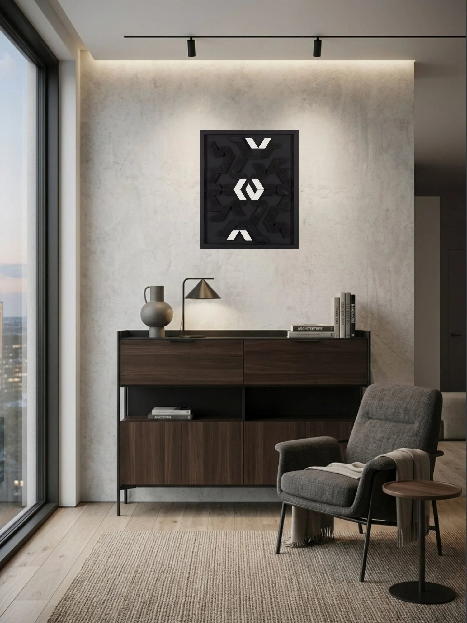 tableau-bois-geometrie-graphique-noir-et-blanc-lignes-cercles-profondeur-matiere-cadre-symetrie-courbes-composition-art-mural.jpg